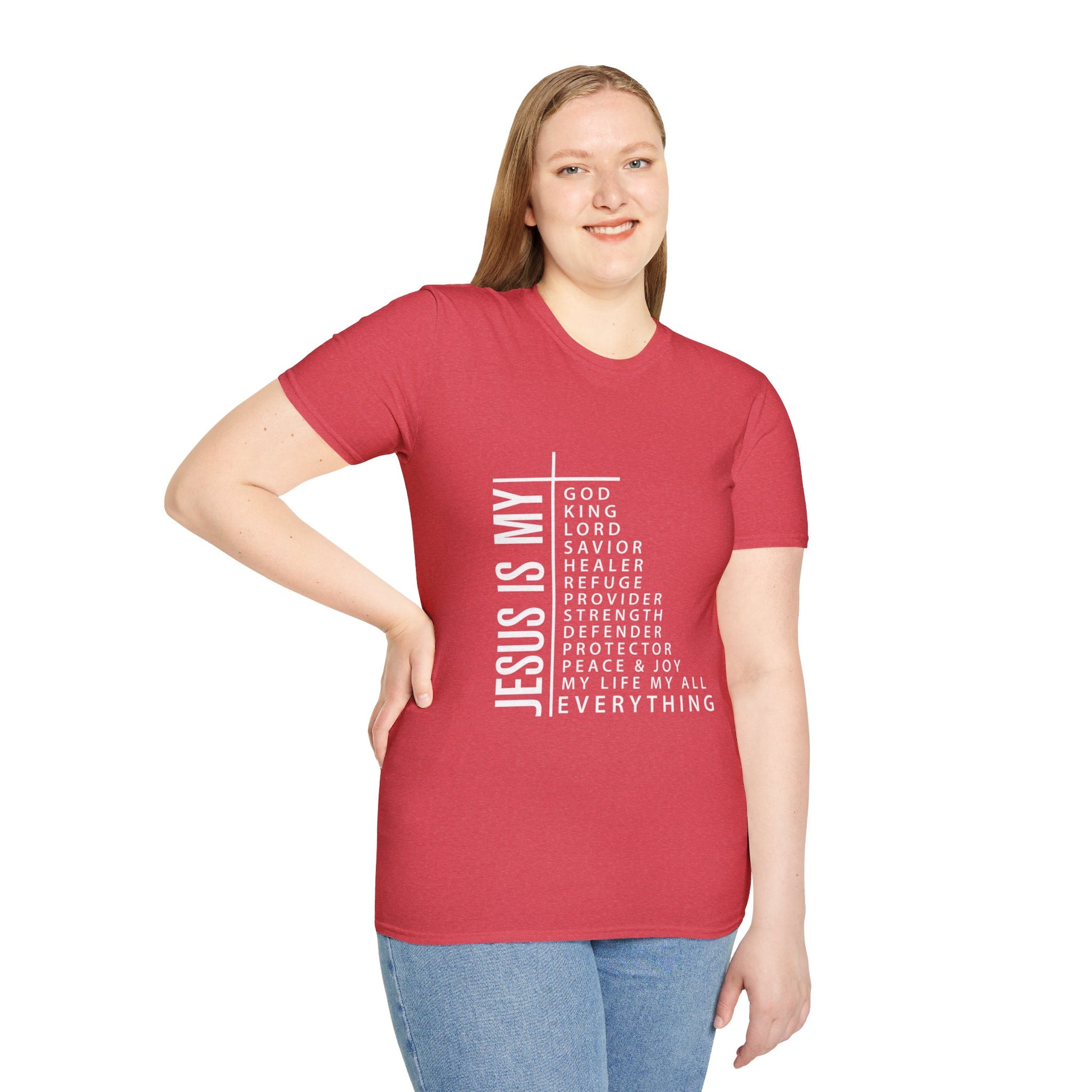 Jesus is My Women's Relaxed/Plus Tshirt (White Logo) - Sweet Baby Jeez Teez