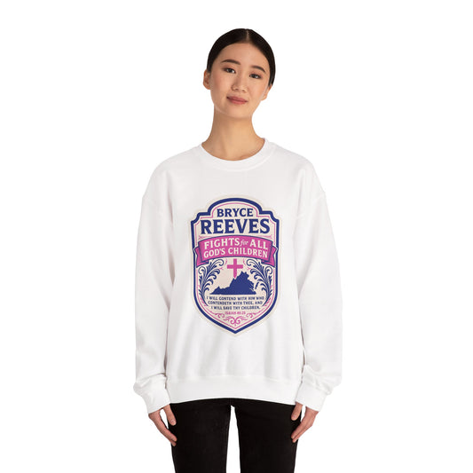 Bryce Reeves Fights for ALL God's Children Women's Crewneck Sweatshirt