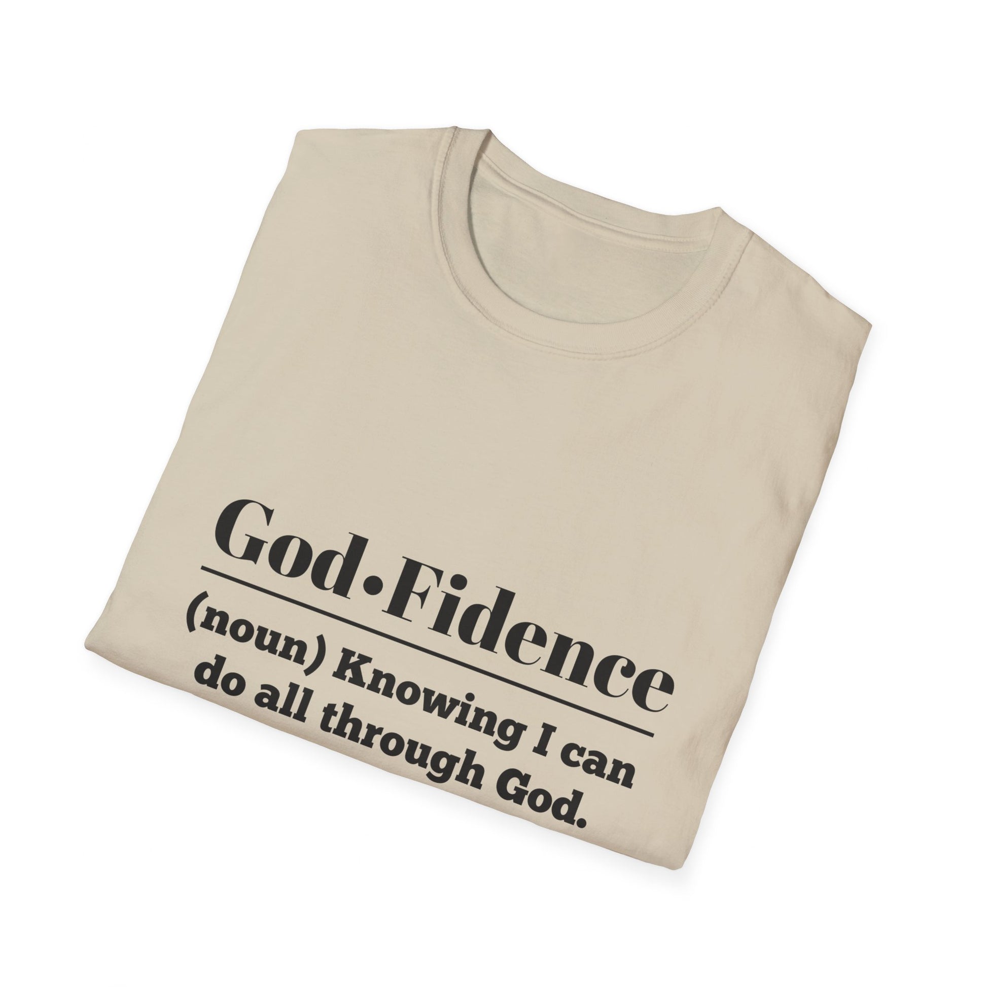 God-Fidence Men's Tshirt (Black Logo) - Sweet Baby Jeez Teez