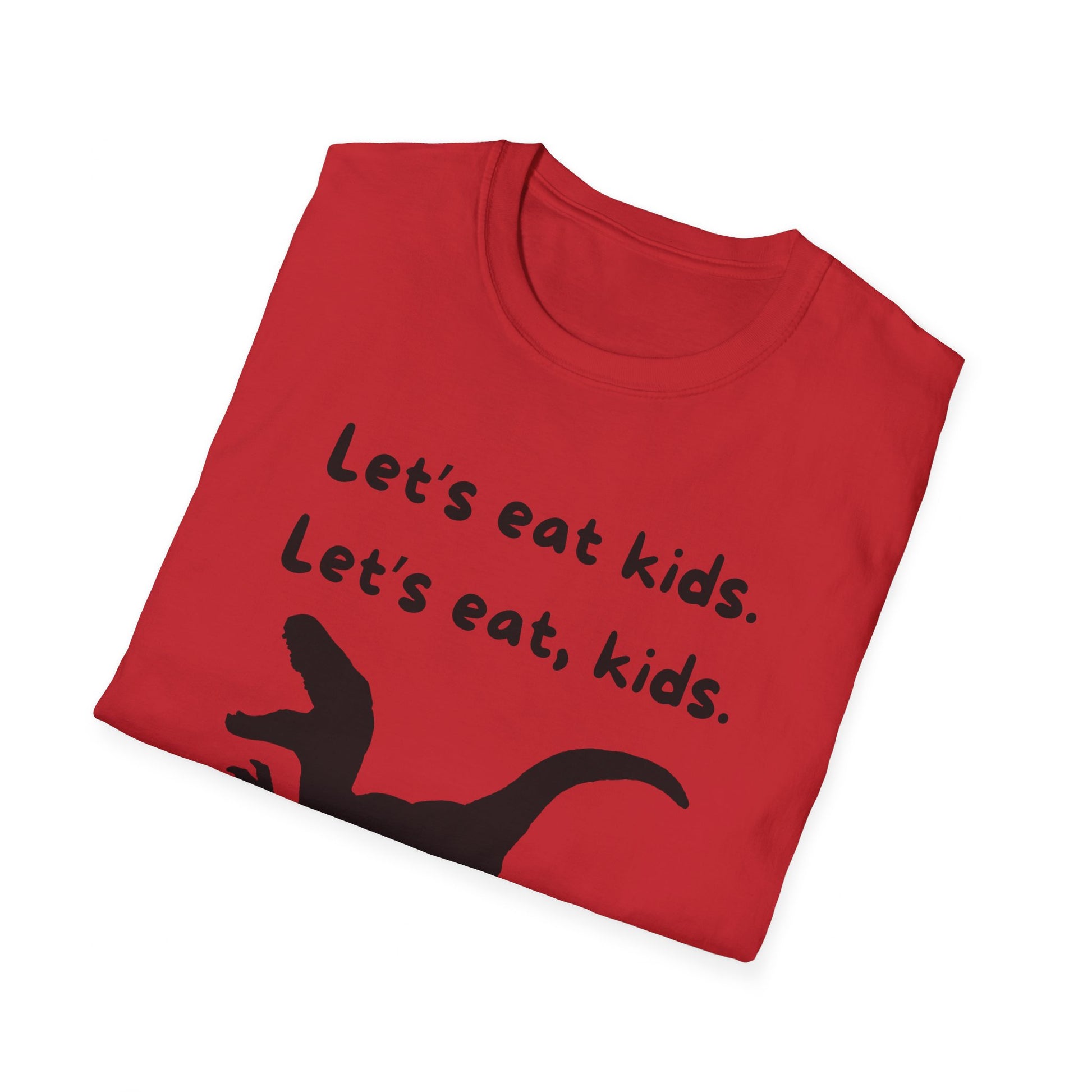 Lets Eat Kids Womens Relaxed/Plus Tshirt (Black Logo) - Sweet Baby Jeez Teez