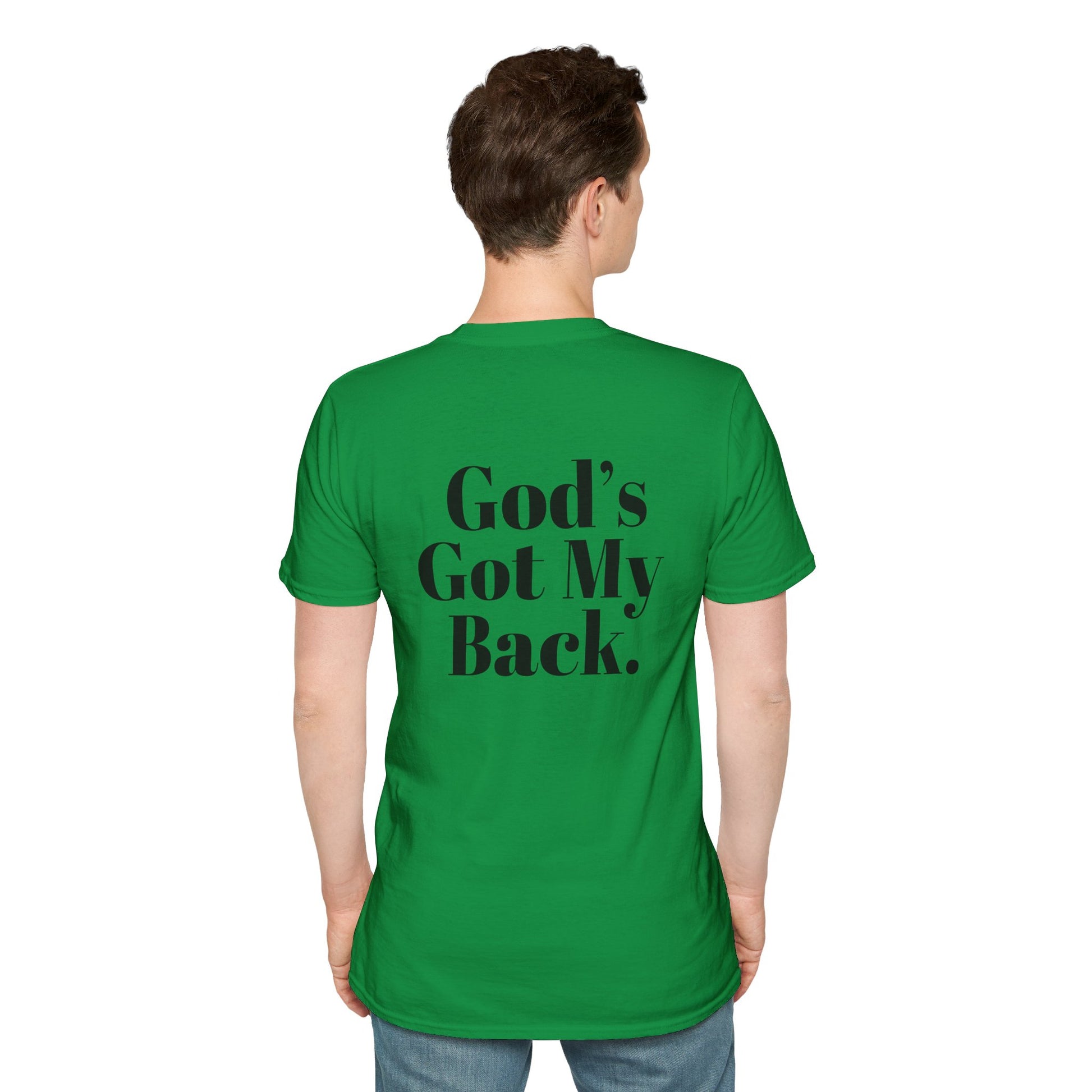 God's Got My Back Men's Tshirt (Black Logo) - Sweet Baby Jeez Teez