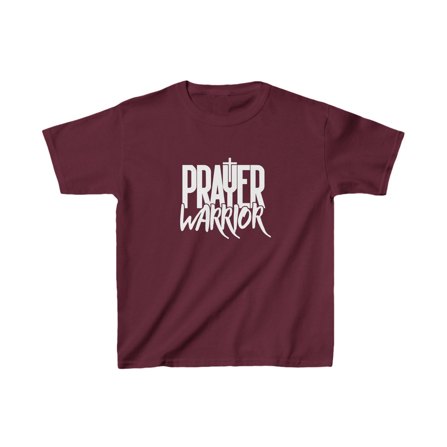 Prayer Warrior Boy's Tshirt (White Logo)