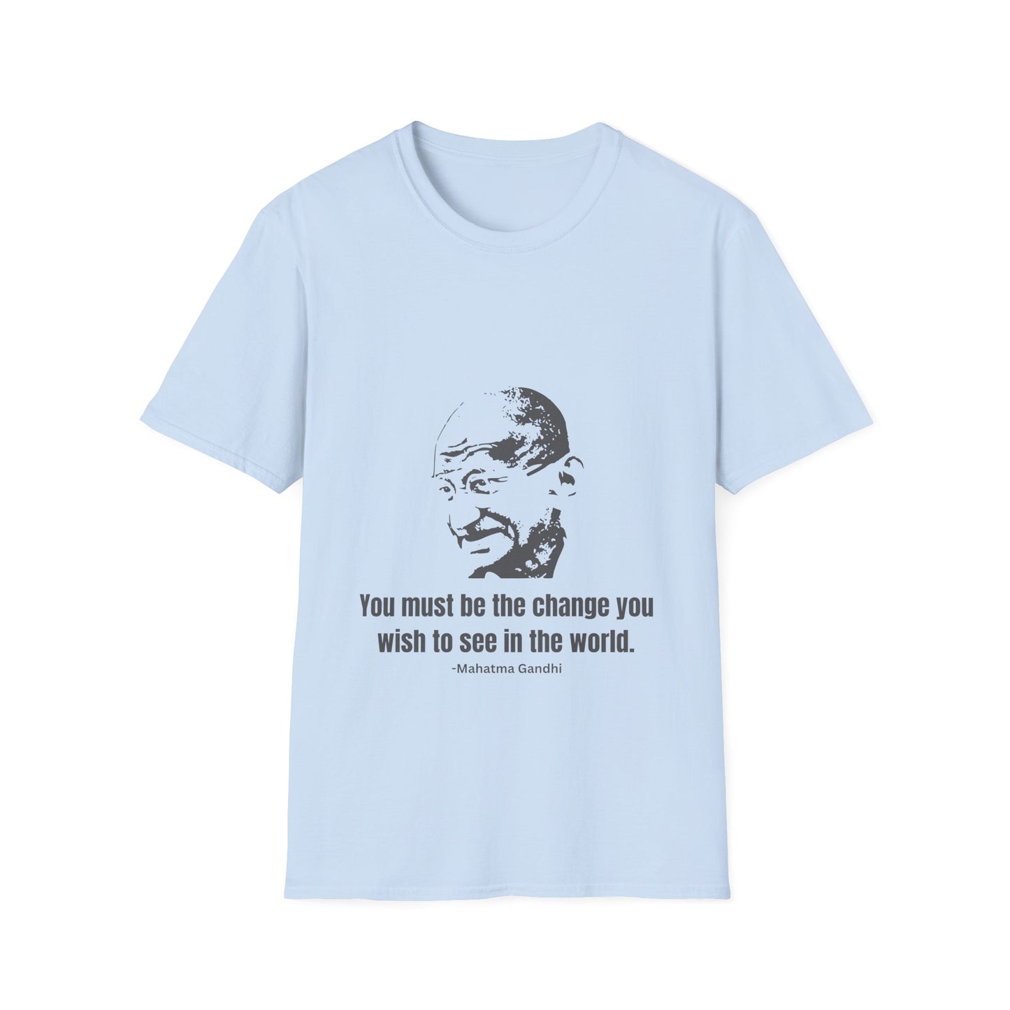 Be the Change Men's Tshirt (IW Gray Logo) - Sweet Baby Jeez Teez