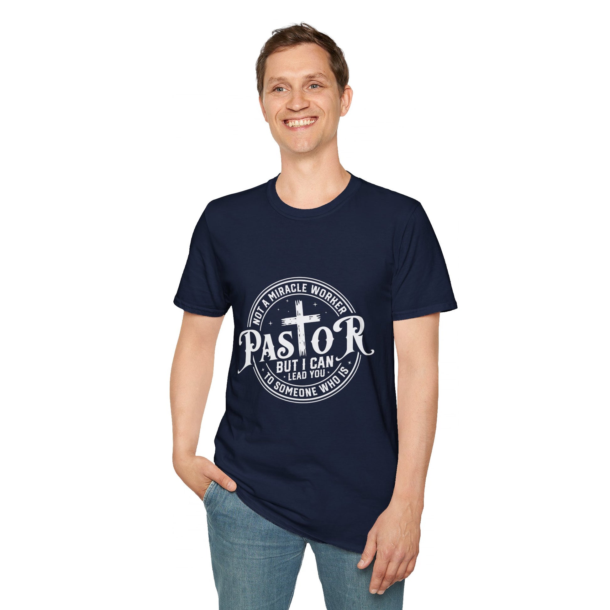 Pastor Men's Tshirt (White Logo) - Sweet Baby Jeez Teez