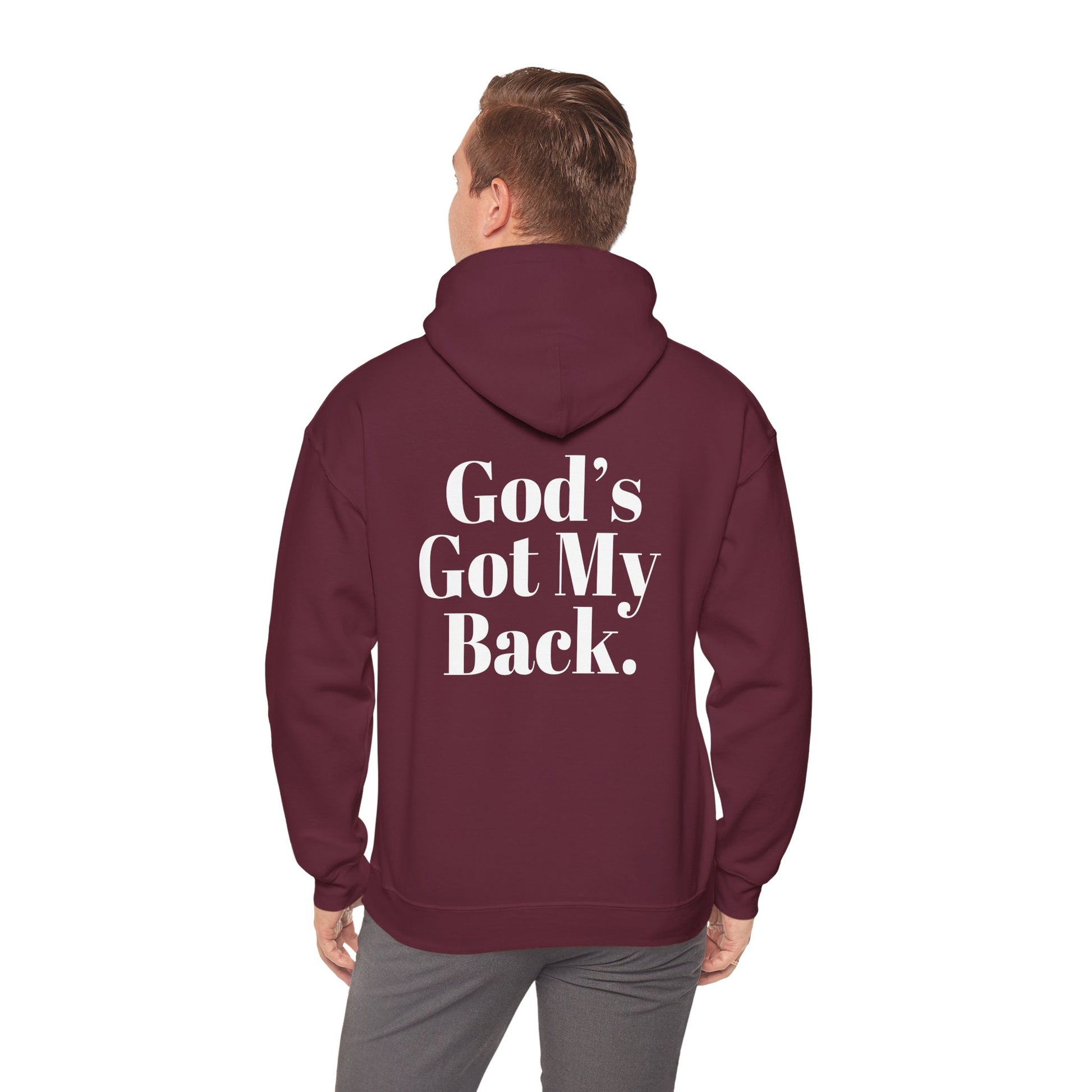 God's Got My Back Men's Hoodie (White Logo) - Sweet Baby Jeez Teez