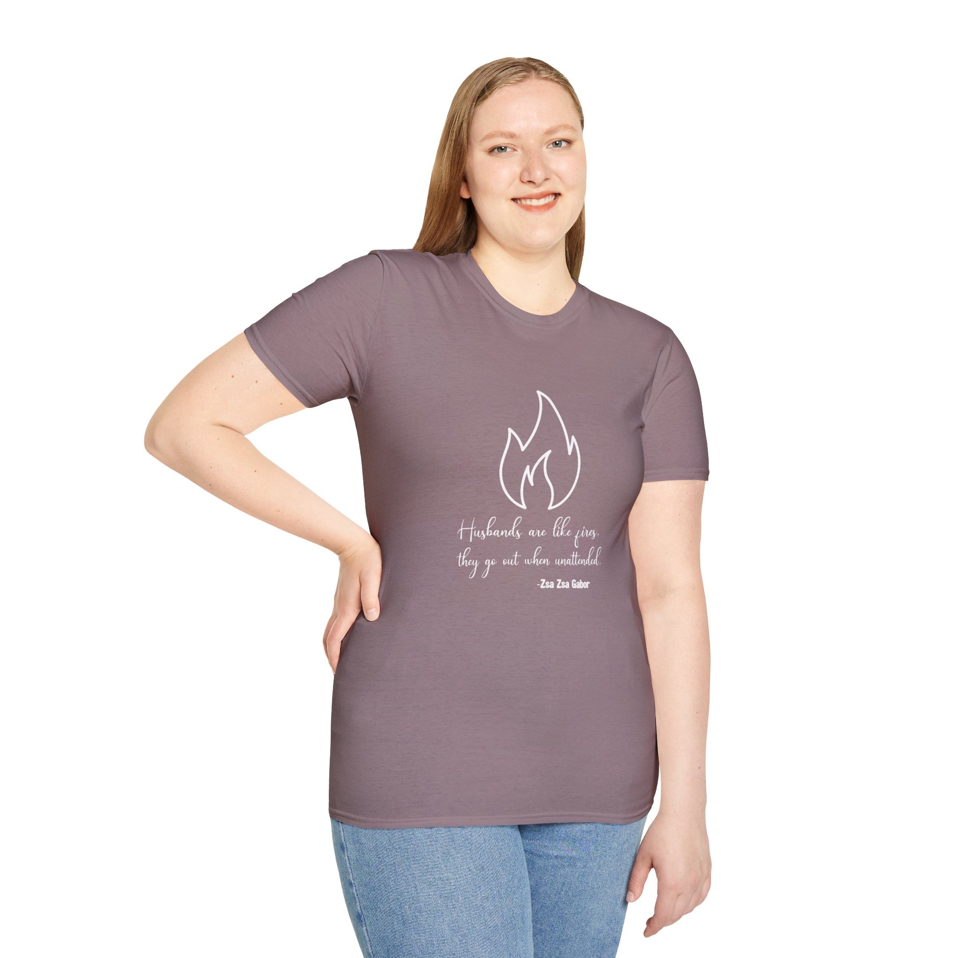 Fires Women's Relaxed/Plus Tshirt (IM - White Logo) - Sweet Baby Jeez Teez