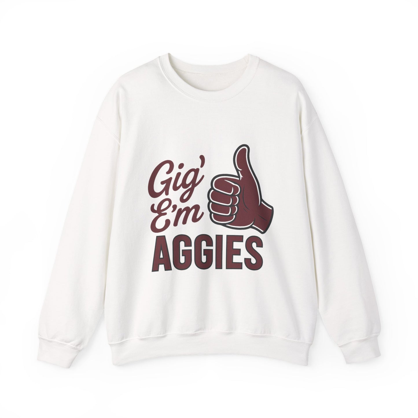 Gig 'Em Aggies Texas A&M Unisex Crewneck Sweatshirt - Sweet Baby Jeez Teez