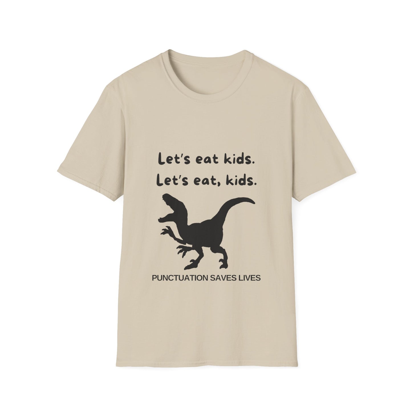 Lets Eat Kids Mens Tshirt (Black Logo) - Sweet Baby Jeez Teez