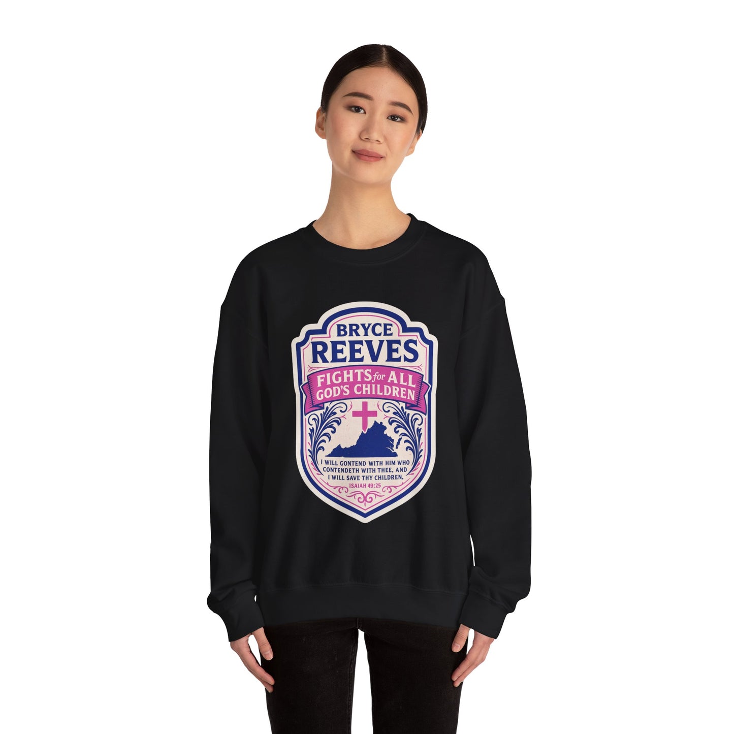 Bryce Reeves Fights for ALL God's Children Women's Crewneck Sweatshirt