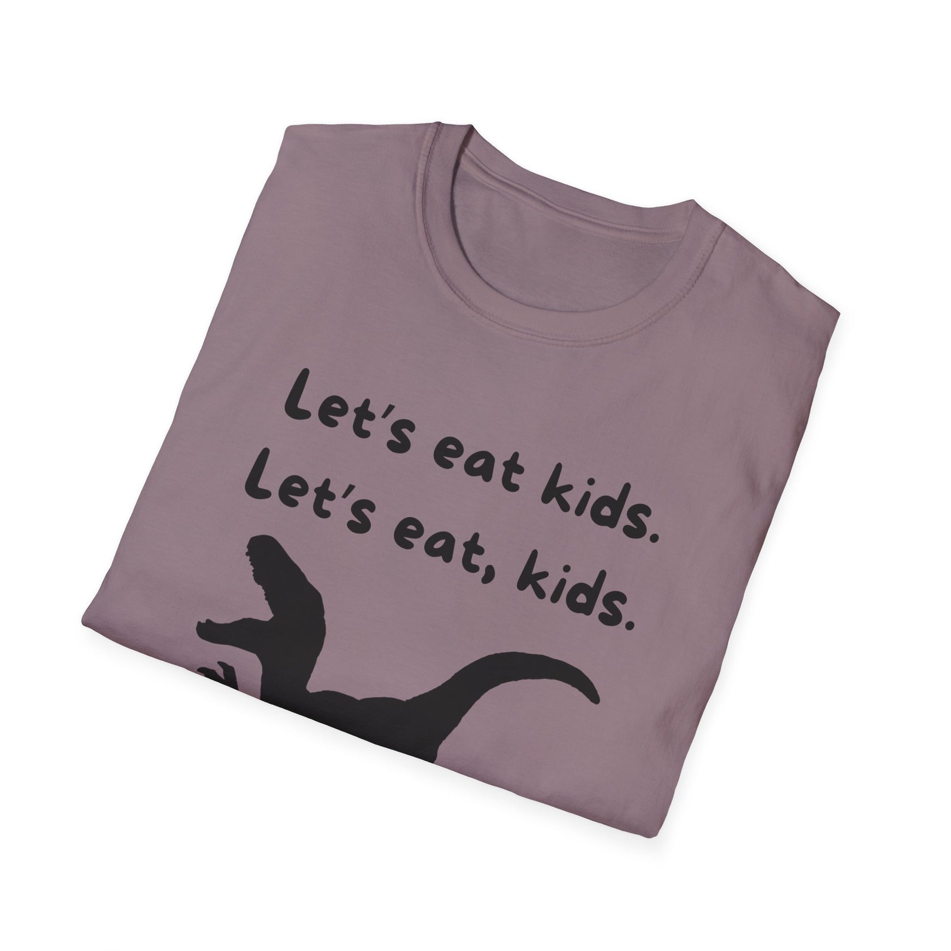 Lets Eat Kids Womens Relaxed/Plus Tshirt (Black Logo) - Sweet Baby Jeez Teez