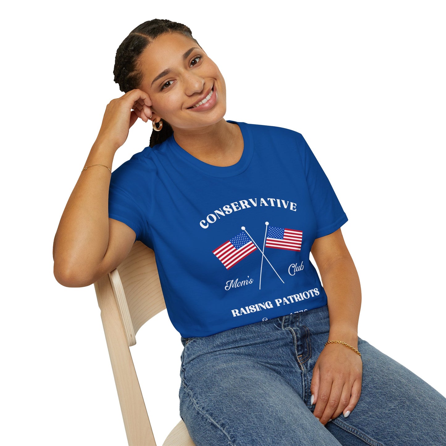 Conservative Mom's Club Women's Plus/Relaxed Tshirt (White Logo)