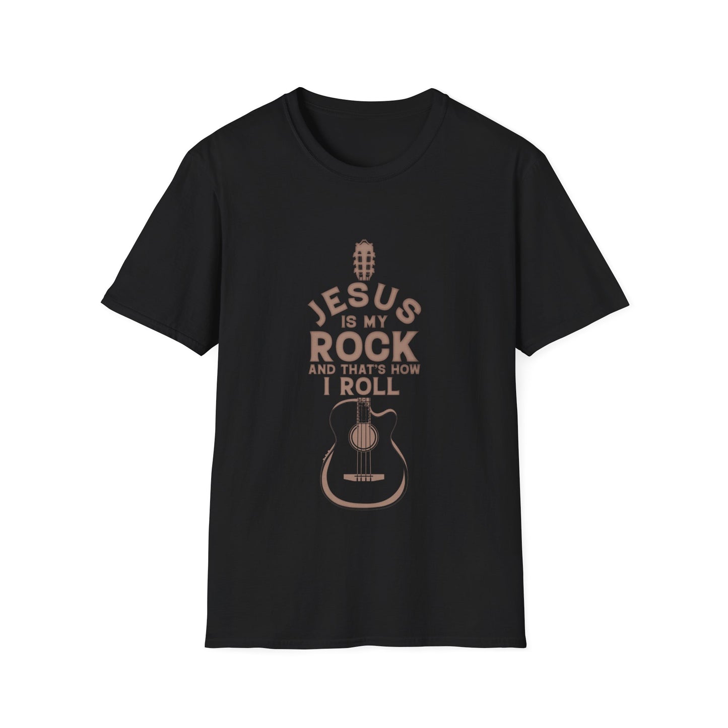 Jesus is My Rock Mens Tshirt (Tan Logo) - Sweet Baby Jeez Teez