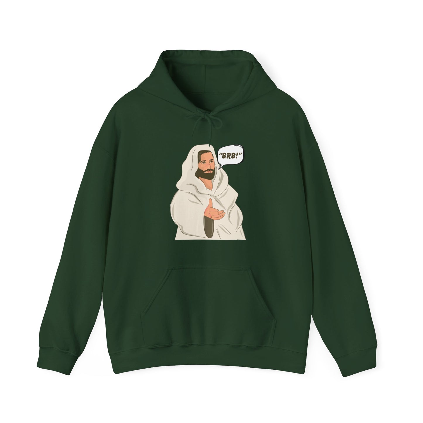 Be Right Back Men's Hoodie (Cartoon Logo) - Sweet Baby Jeez Teez