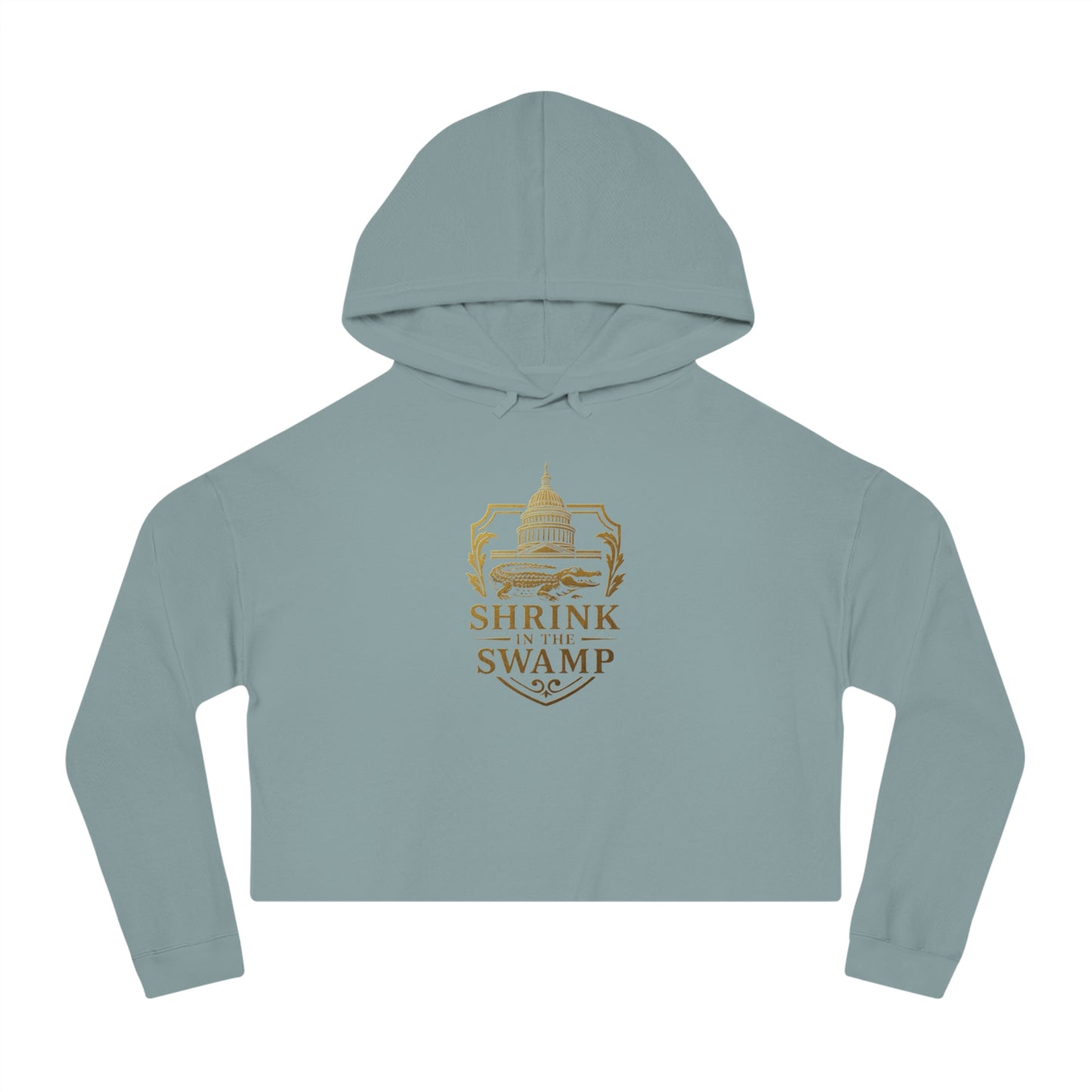 Shrink in the Swamp [TM] Logo Women’s Cropped Hoodie - Sweet Baby Jeez Teez