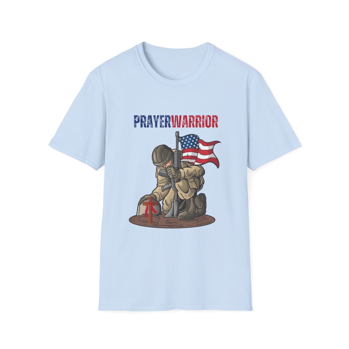 Prayer Warrior Soldier Men's Tshirt S-5XL - Sweet Baby Jeez Teez