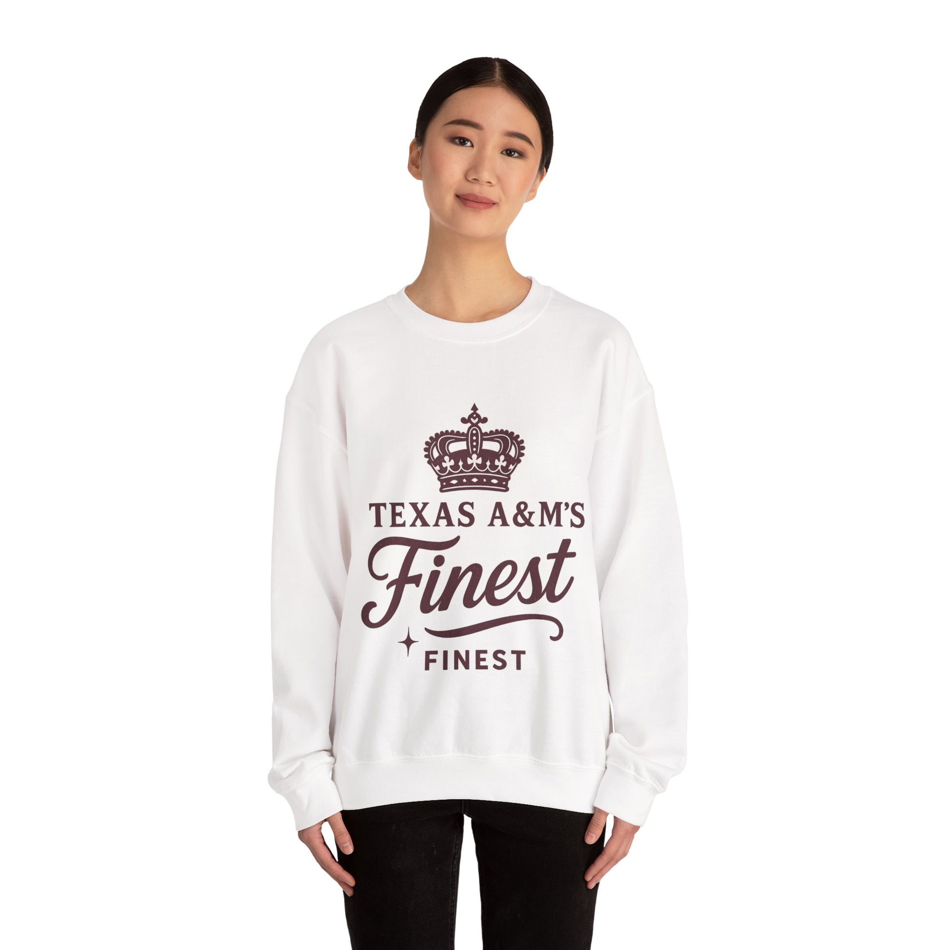 Texas A&M's Finest Crewneck Unisex Sweatshirt (Logo 1) - Sweet Baby Jeez Teez