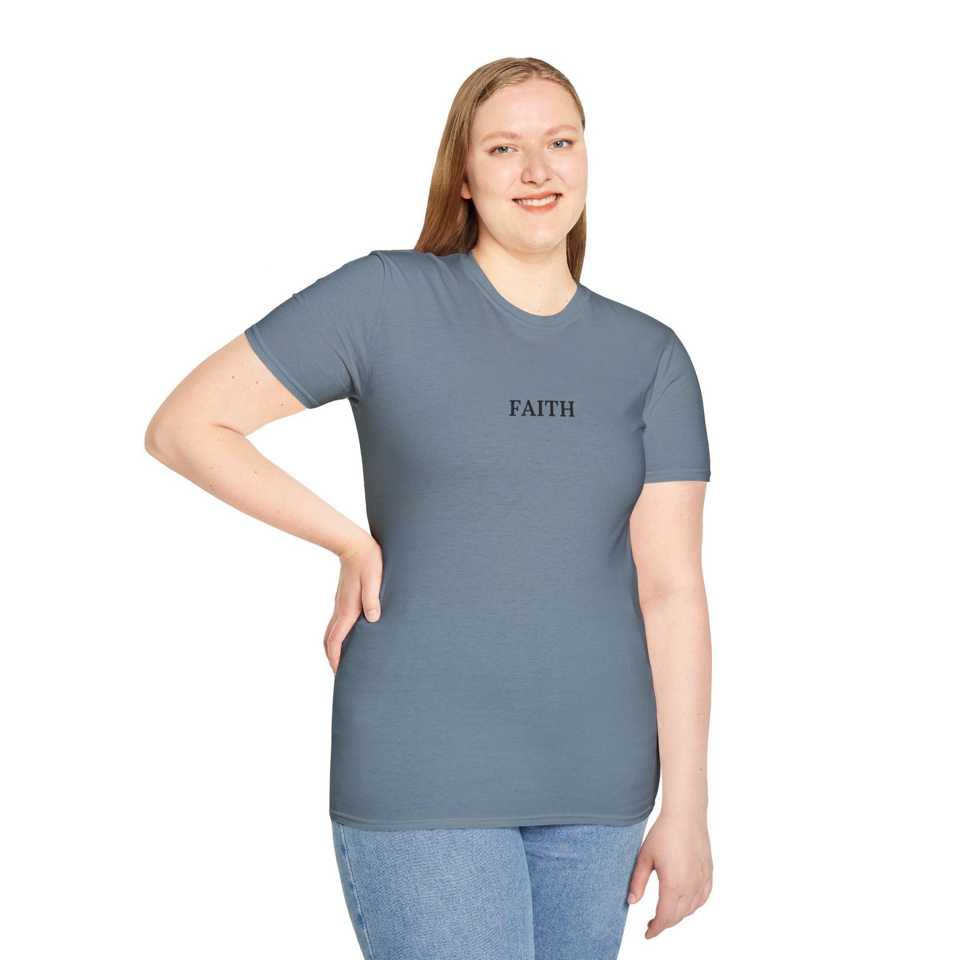 Have a Little Faith Women's Relaxed/Plus Tshirt (Black Logo) - Sweet Baby Jeez Teez