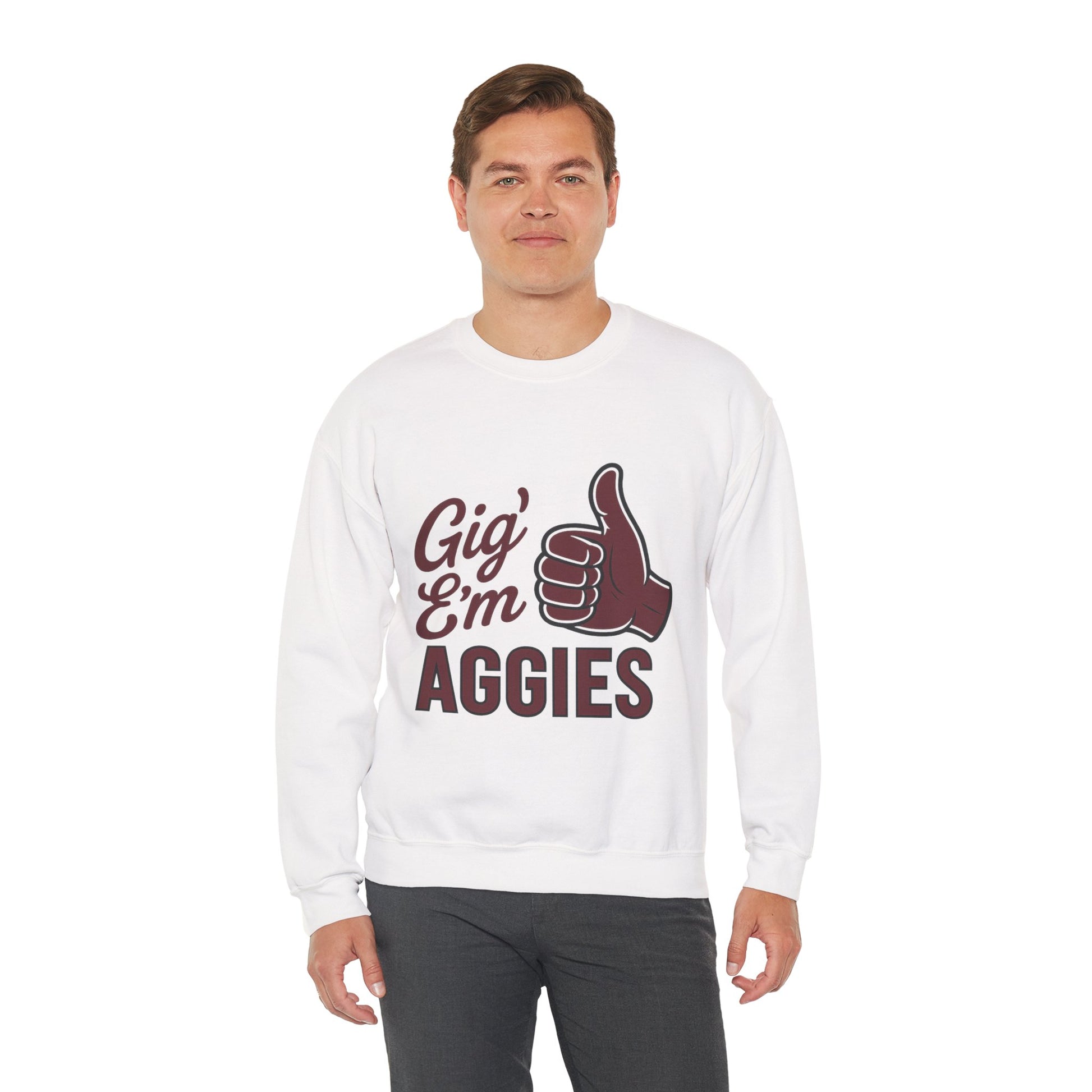 Gig 'Em Aggies Texas A&M Unisex Crewneck Sweatshirt - Sweet Baby Jeez Teez