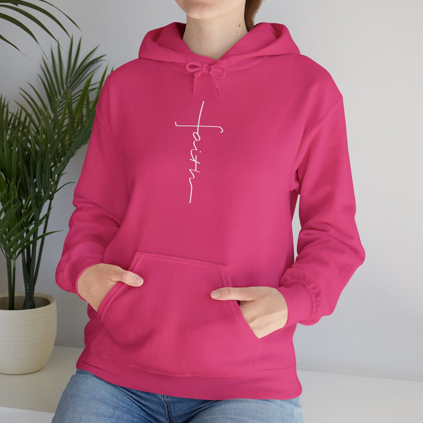 Cross Made From Faith Women's Hoodie (White) - Sweet Baby Jeez Teez