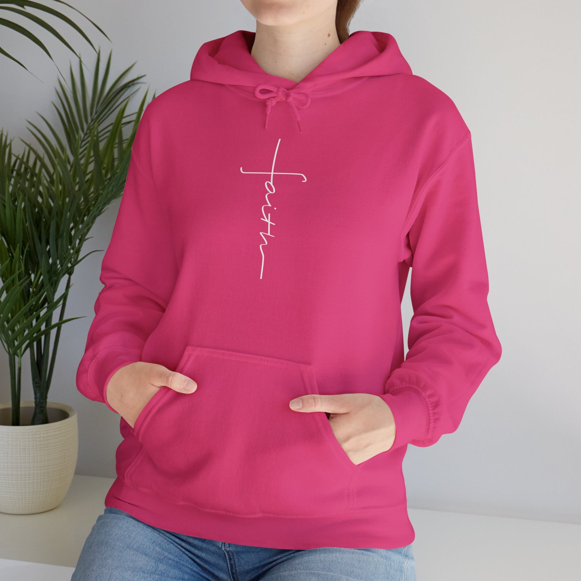 Cross Made From Faith Women's Hoodie (White) - Sweet Baby Jeez Teez