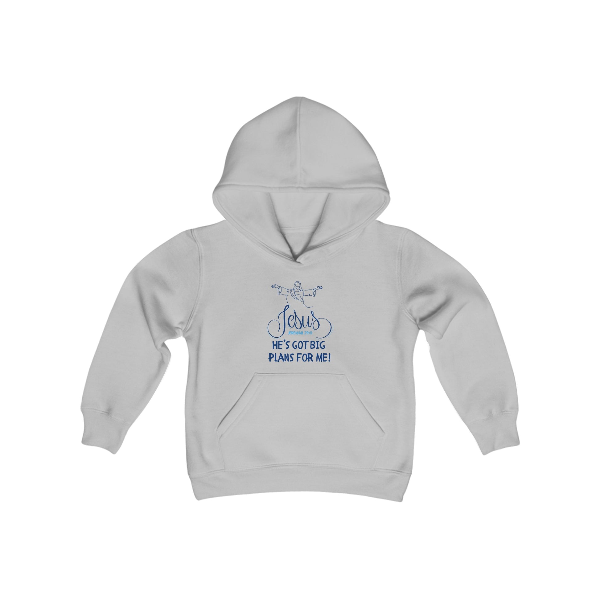Jesus Has Big Plans Boys Hoodie (Blue Logo) - Sweet Baby Jeez Teez