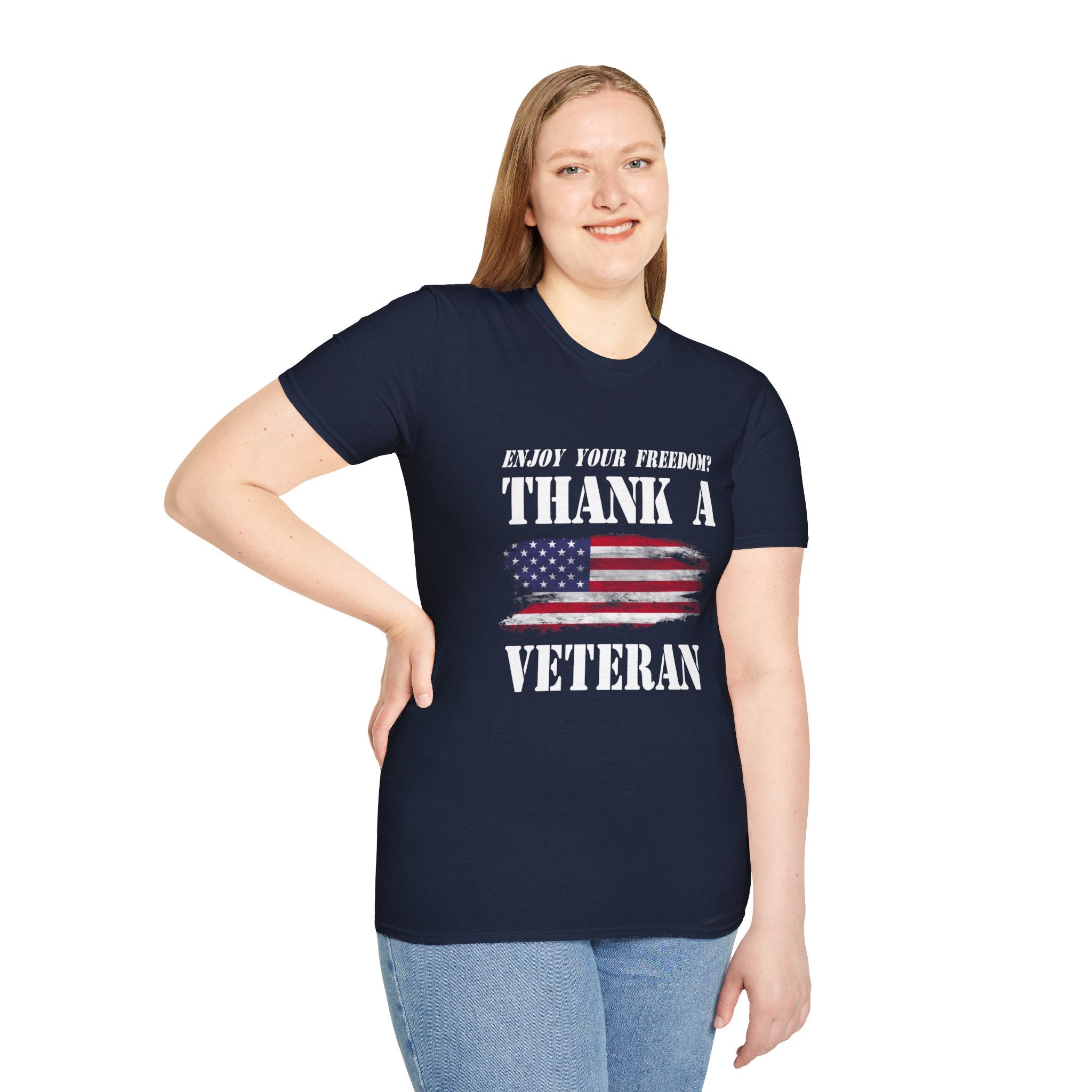 Enjoy Your Freedom Women's Relaxed/Plus Tshirt (MM Flag Logo) - Sweet Baby Jeez Teez