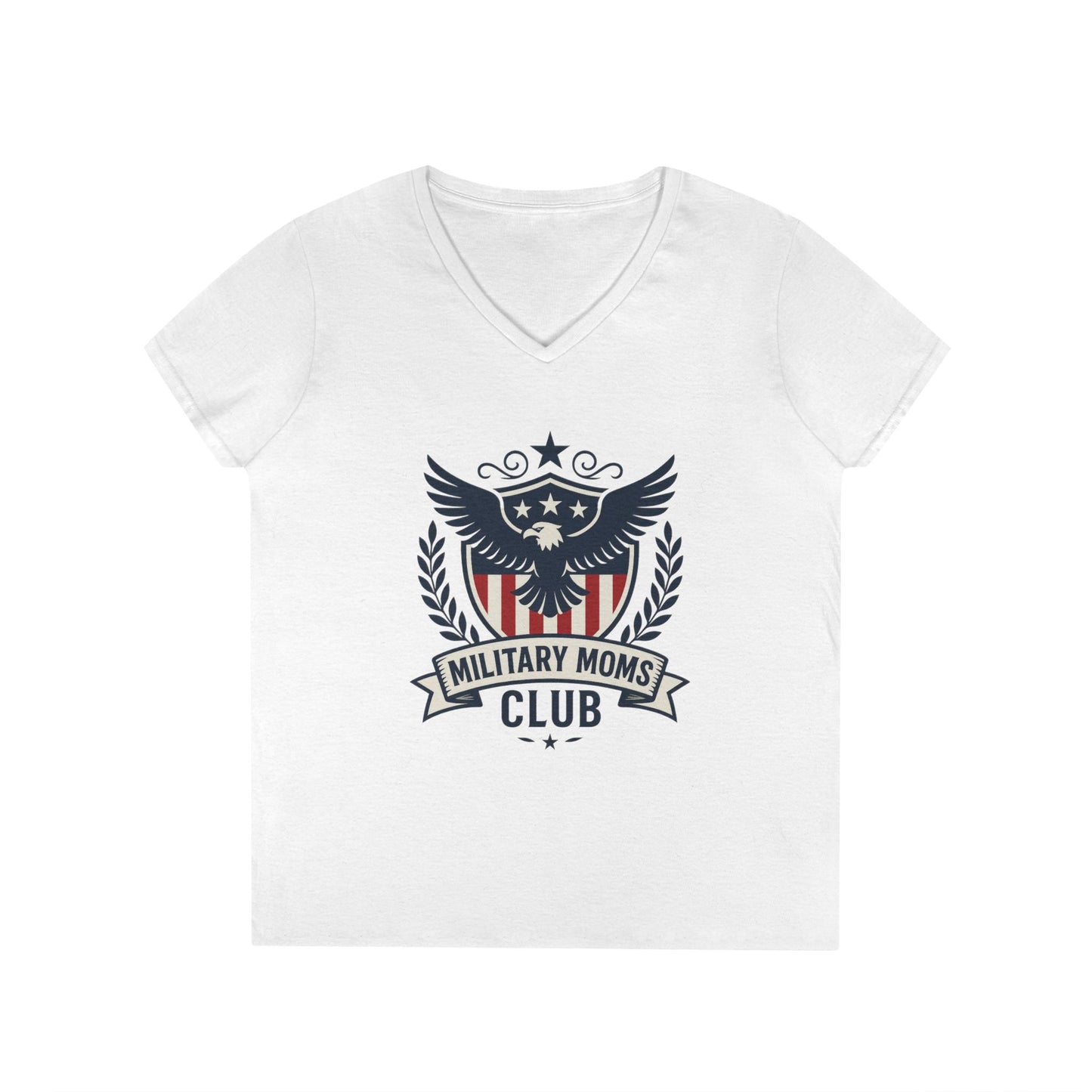 Military Moms' Club Women's V-Neck Semi-Fitted T-Shirt - Sweet Baby Jeez Teez