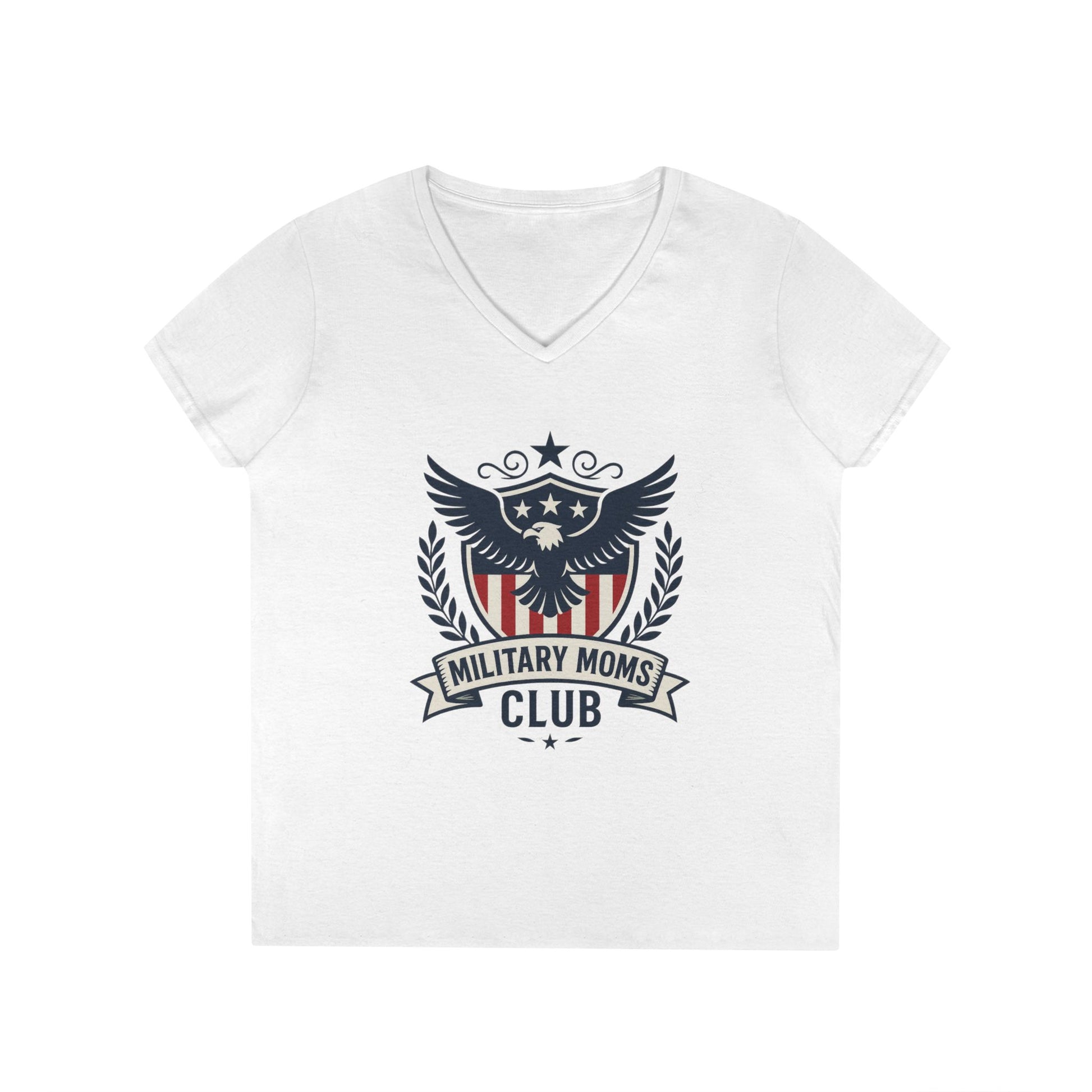Military Moms' Club Women's V-Neck Semi-Fitted T-Shirt - Sweet Baby Jeez Teez