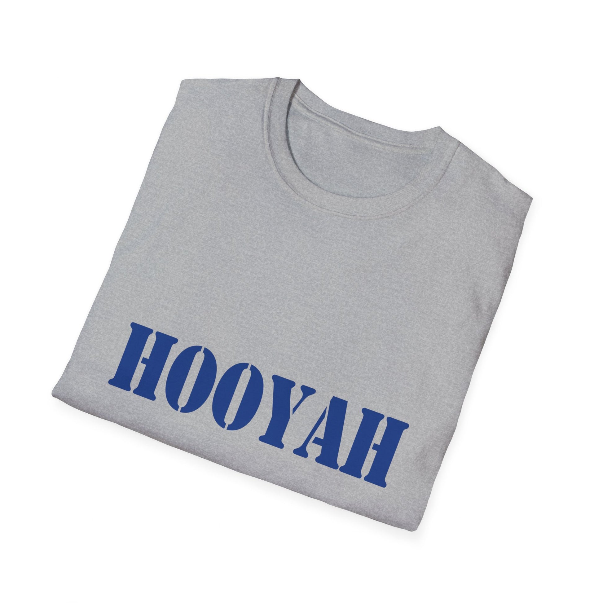 HOOYAH (Navy) Unisex Tshirt (MM Blue Logo) - Sweet Baby Jeez Teez