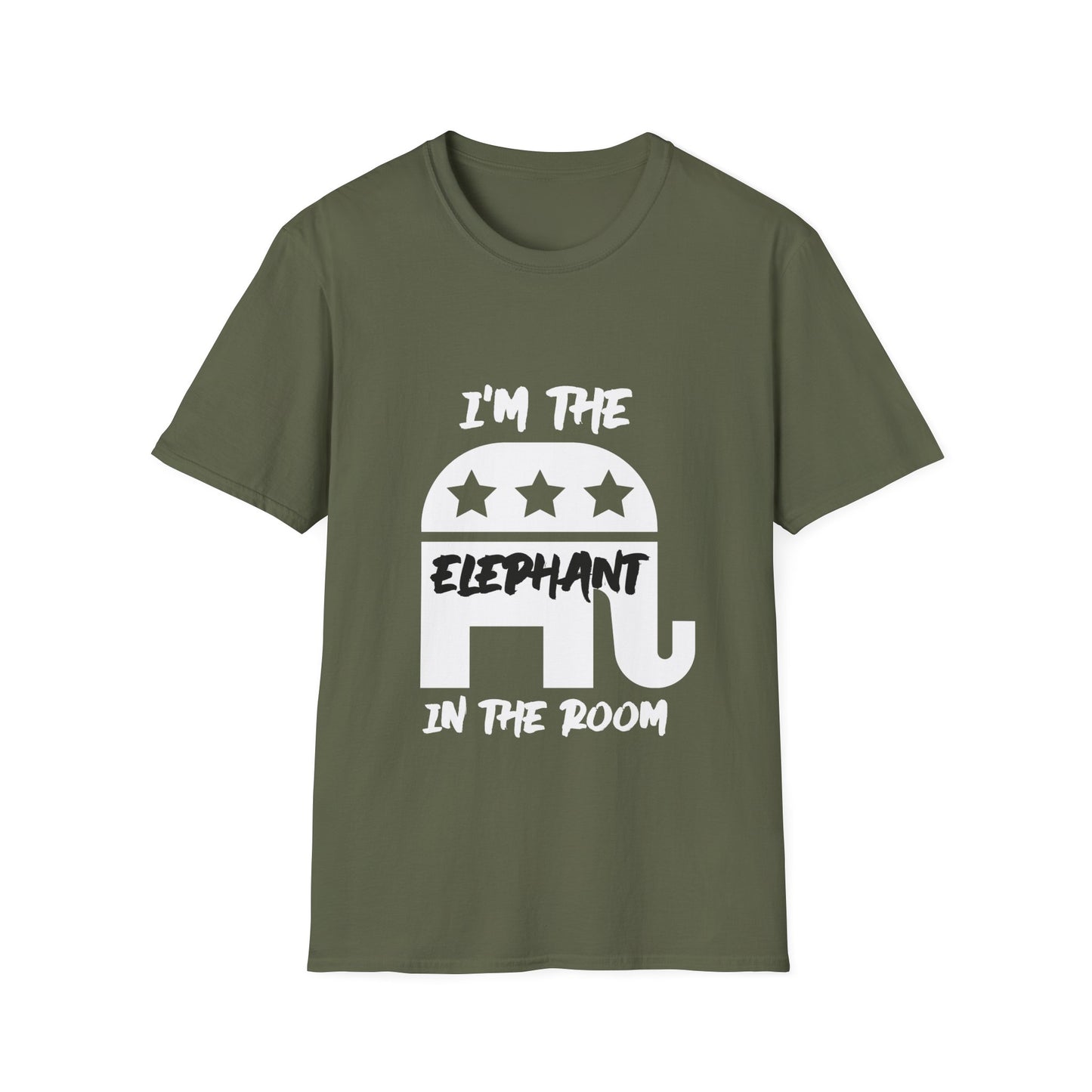 Elephant Men's Tshirt (White/Black Logo) - Sweet Baby Jeez Teez