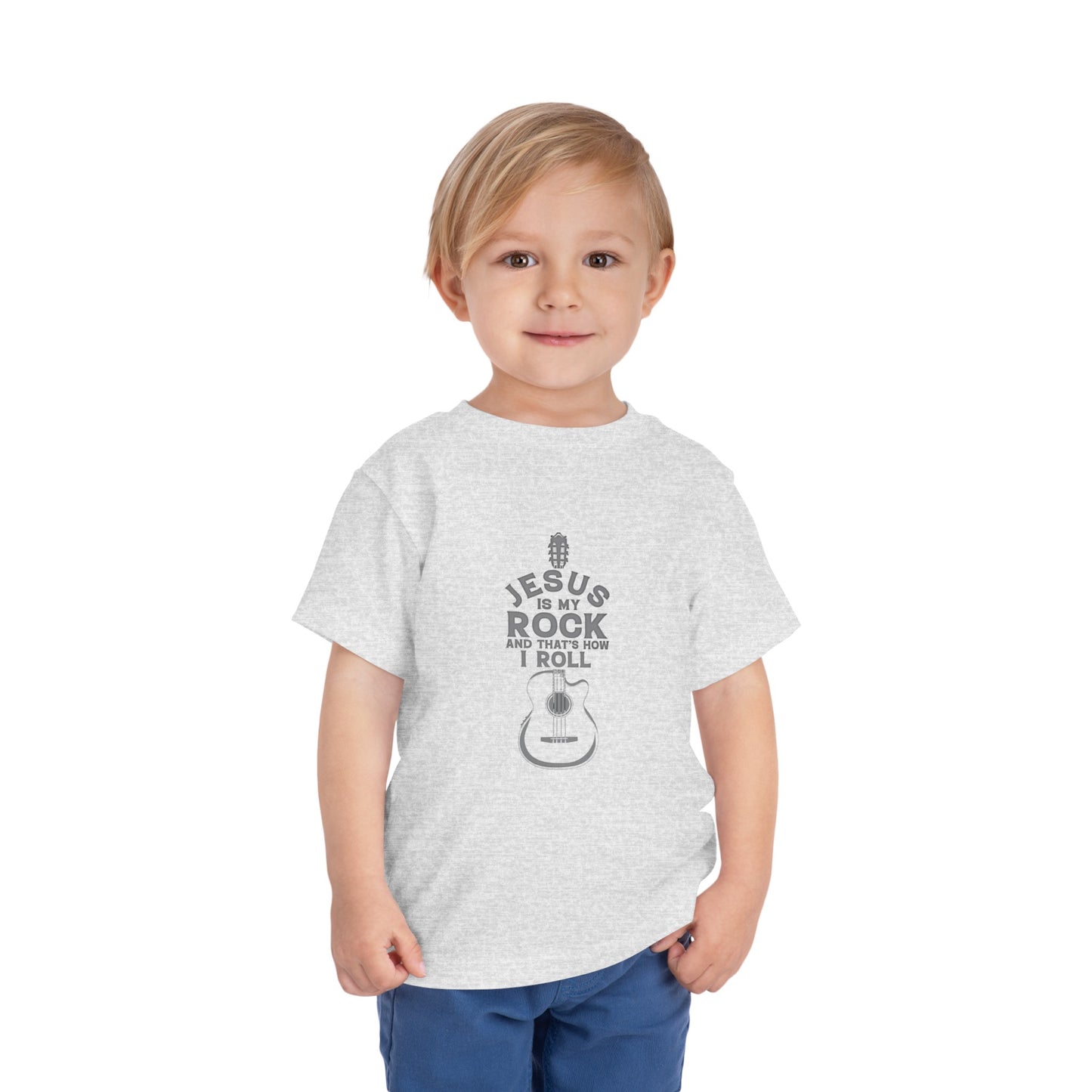 Jesus is My Rock Toddler Tshirt (Gray Logo) - Sweet Baby Jeez Teez