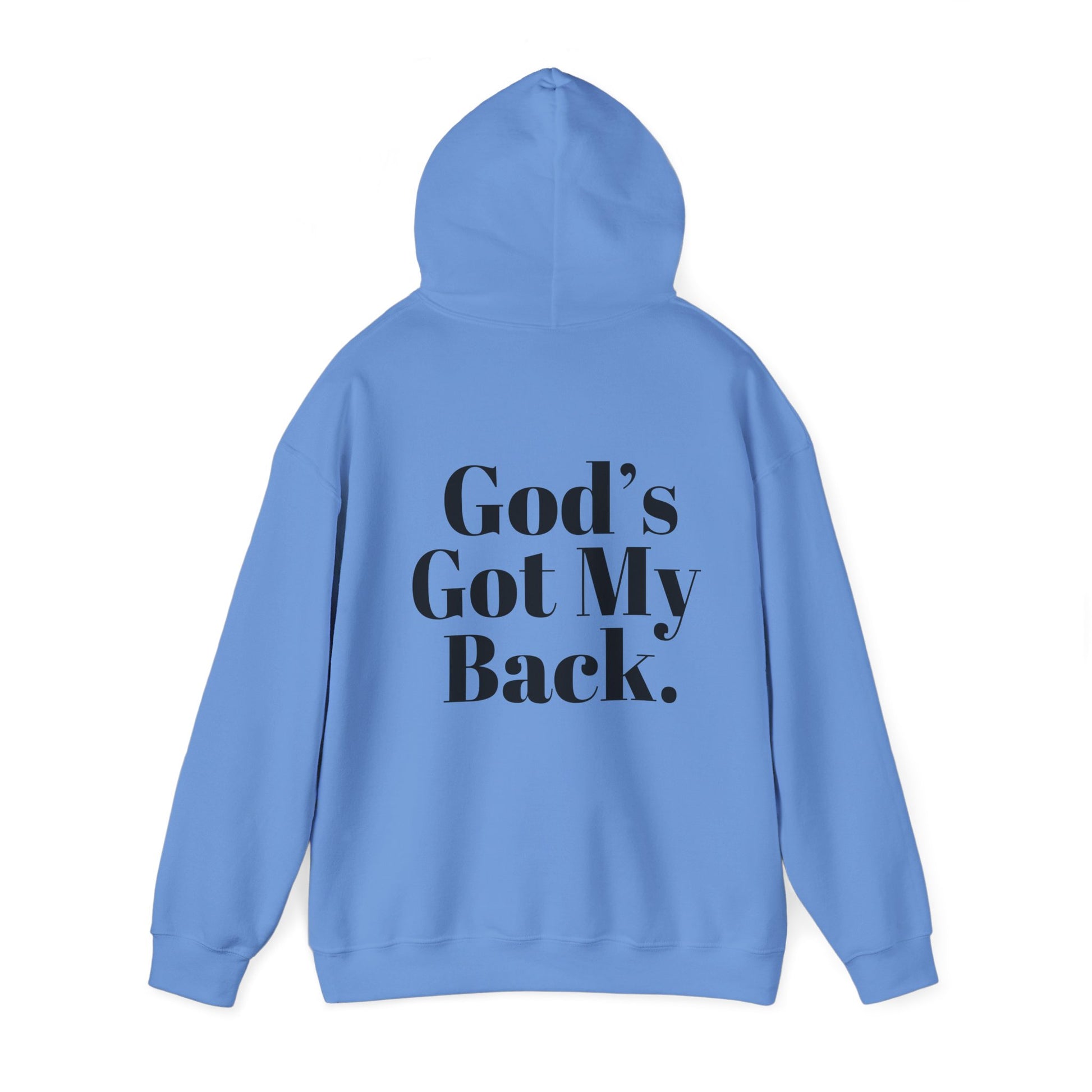 God's Got My Back Men's Hoodie (Black Logo) - Sweet Baby Jeez Teez