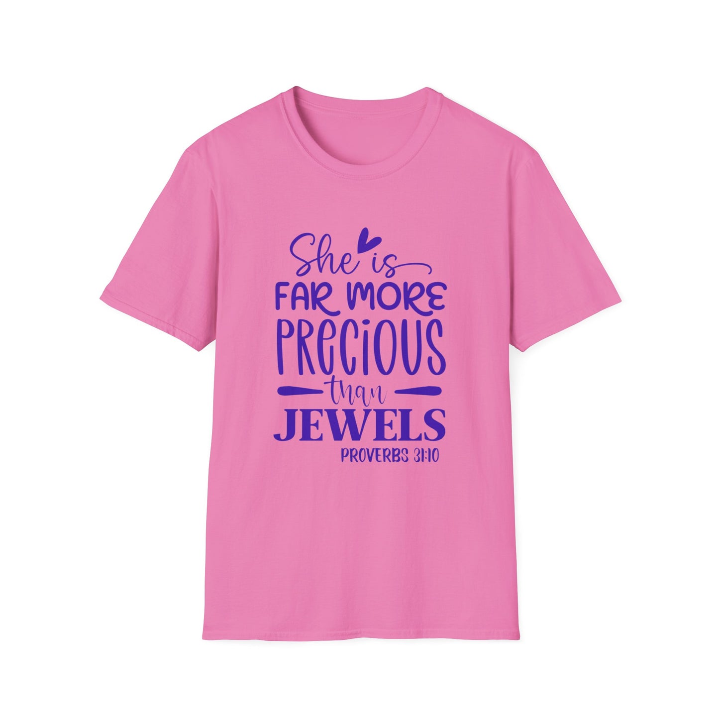 Far More Precious Women's Relaxed/Plus Tshirt (Cobalt Logo) - Sweet Baby Jeez Teez