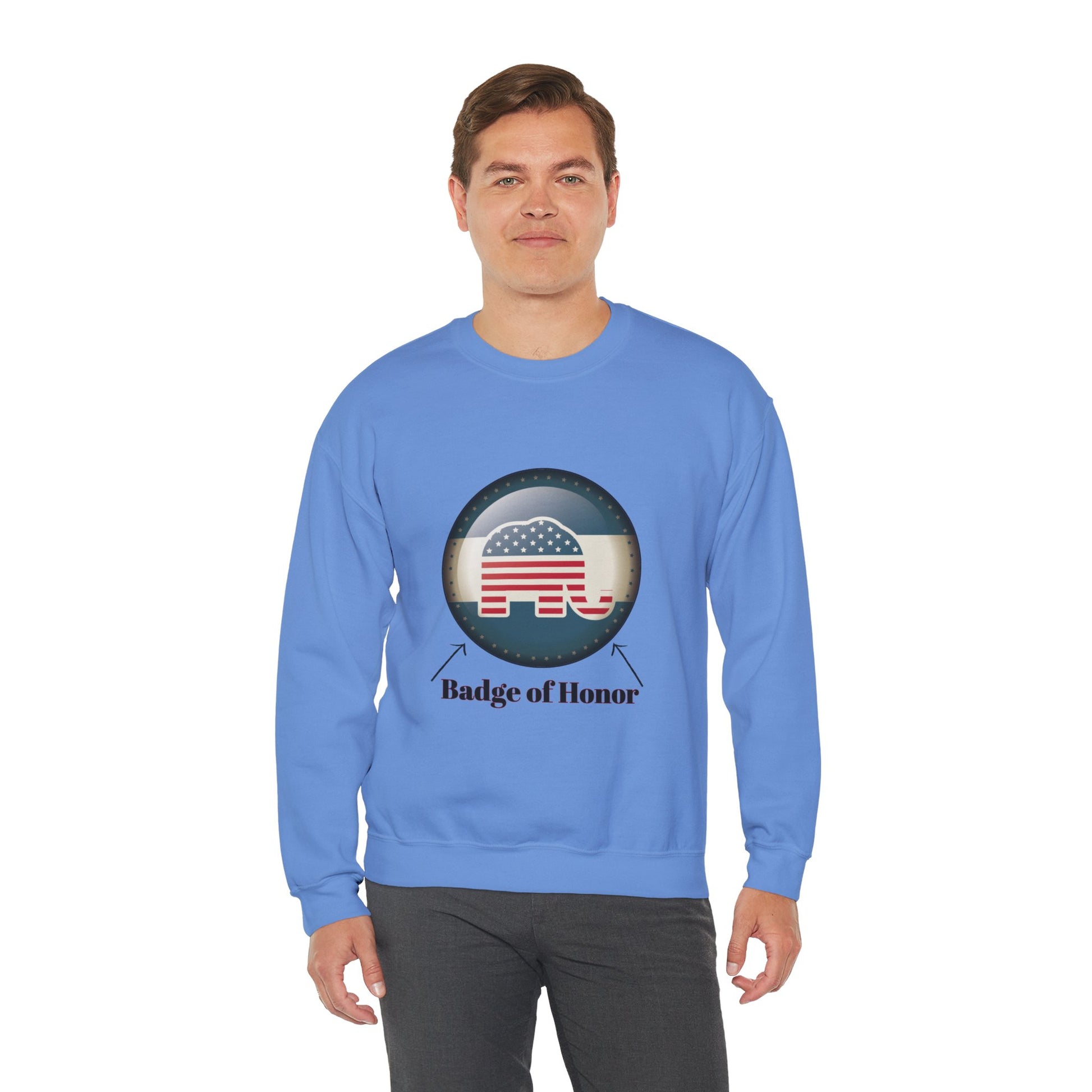Badge of Honor Men's Sweatshirt - Sweet Baby Jeez Teez
