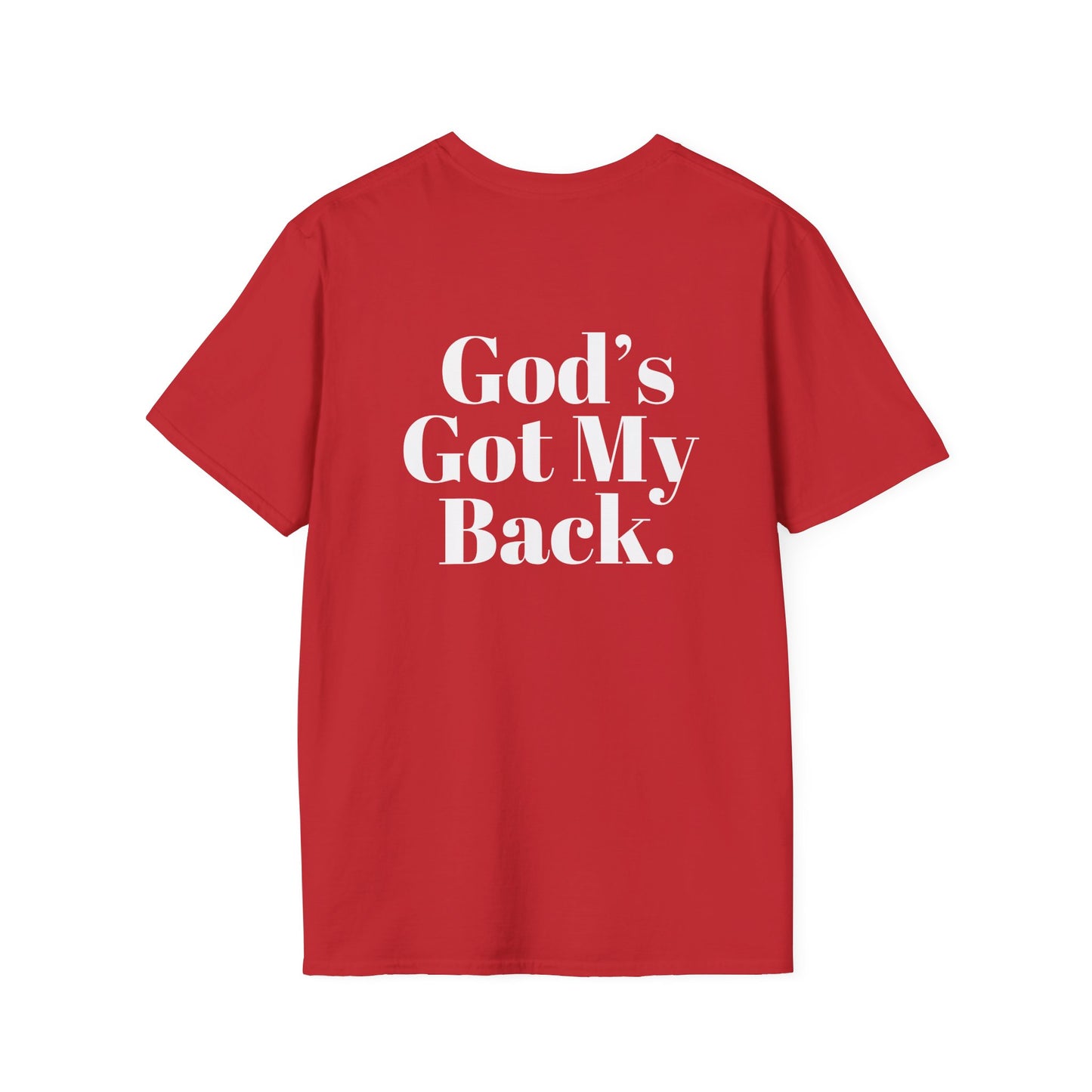 God's Got My Back Men's Tshirt (White Logo) - Sweet Baby Jeez Teez