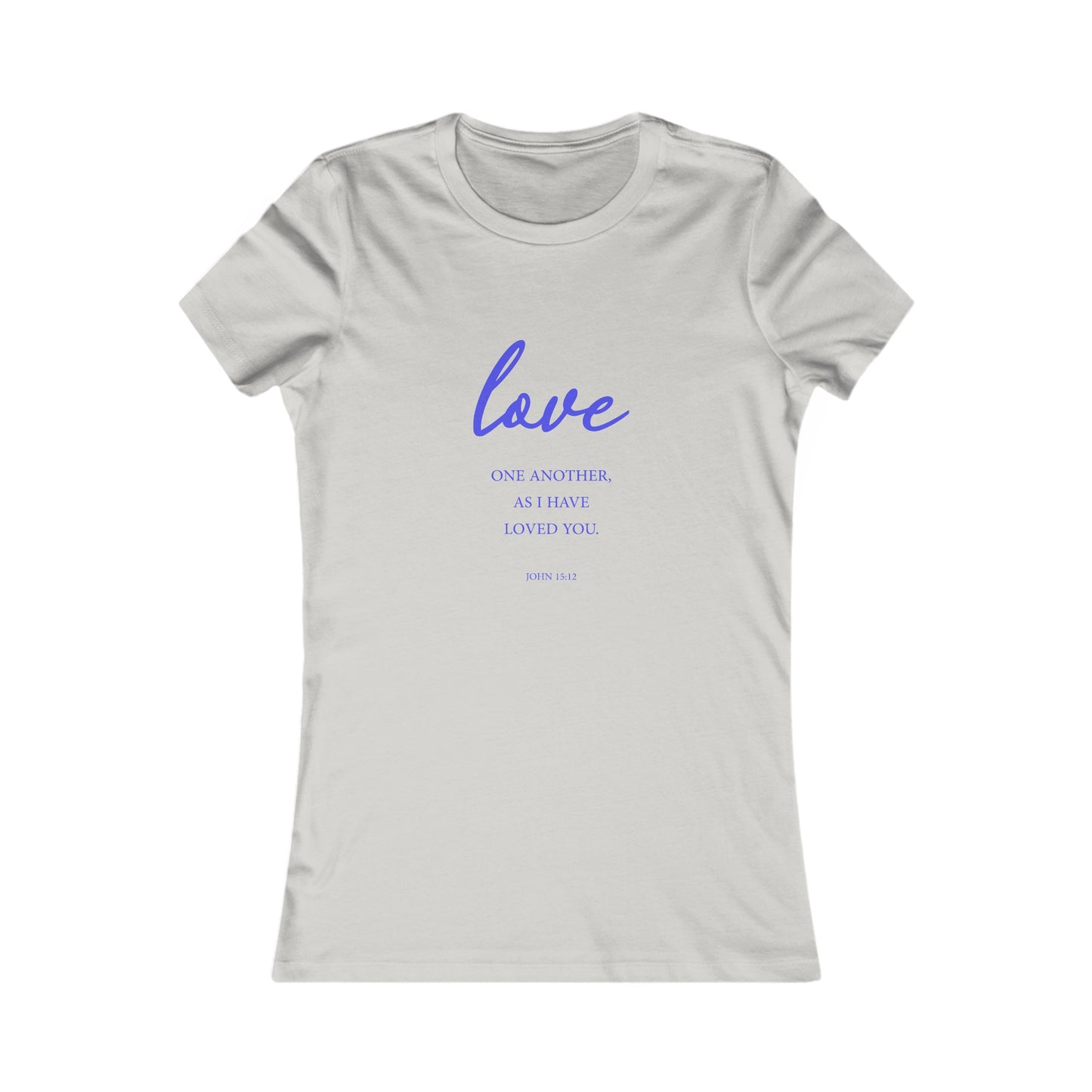 Love Women's Fitted Tshirt (Cobalt Logo) - Sweet Baby Jeez Teez