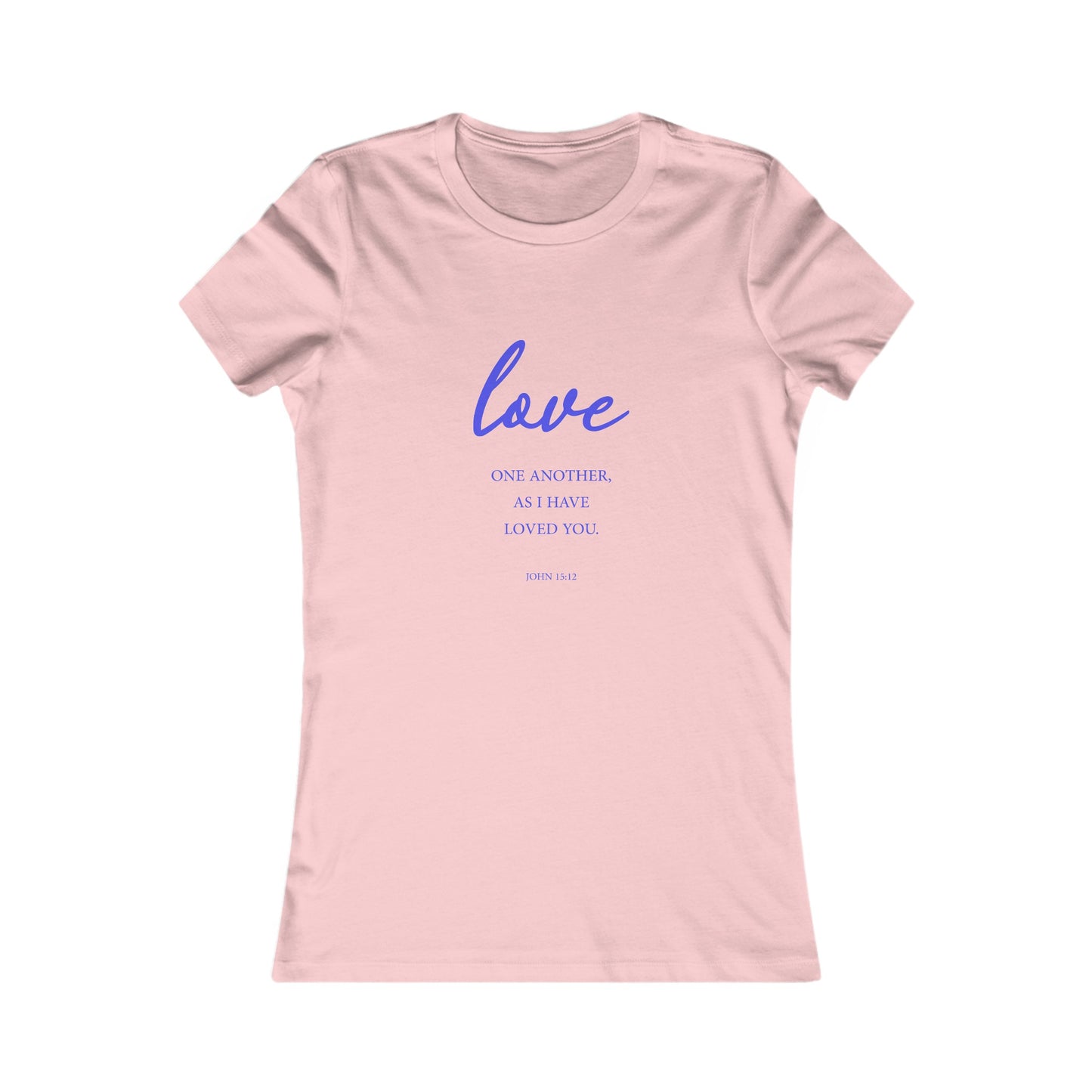 Love Women's Fitted Tshirt (Cobalt Logo) - Sweet Baby Jeez Teez