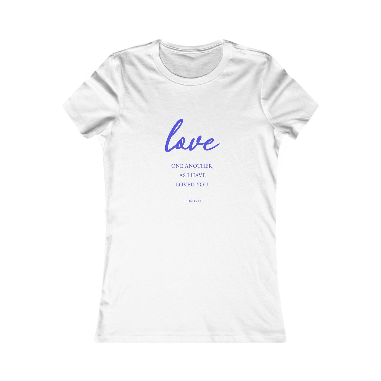 Love Women's Fitted Tshirt (Cobalt Logo) - Sweet Baby Jeez Teez