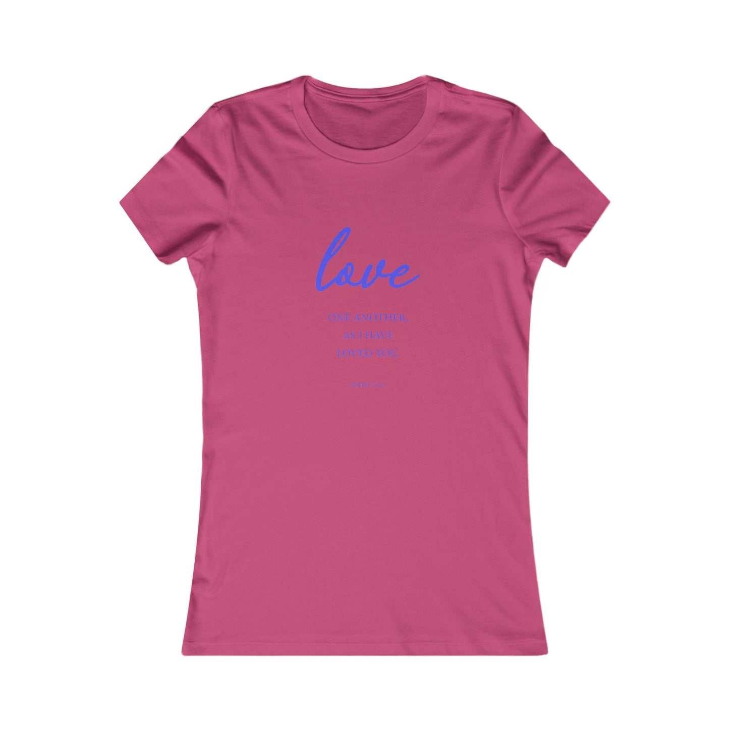 Love Women's Fitted Tshirt (Cobalt Logo) - Sweet Baby Jeez Teez