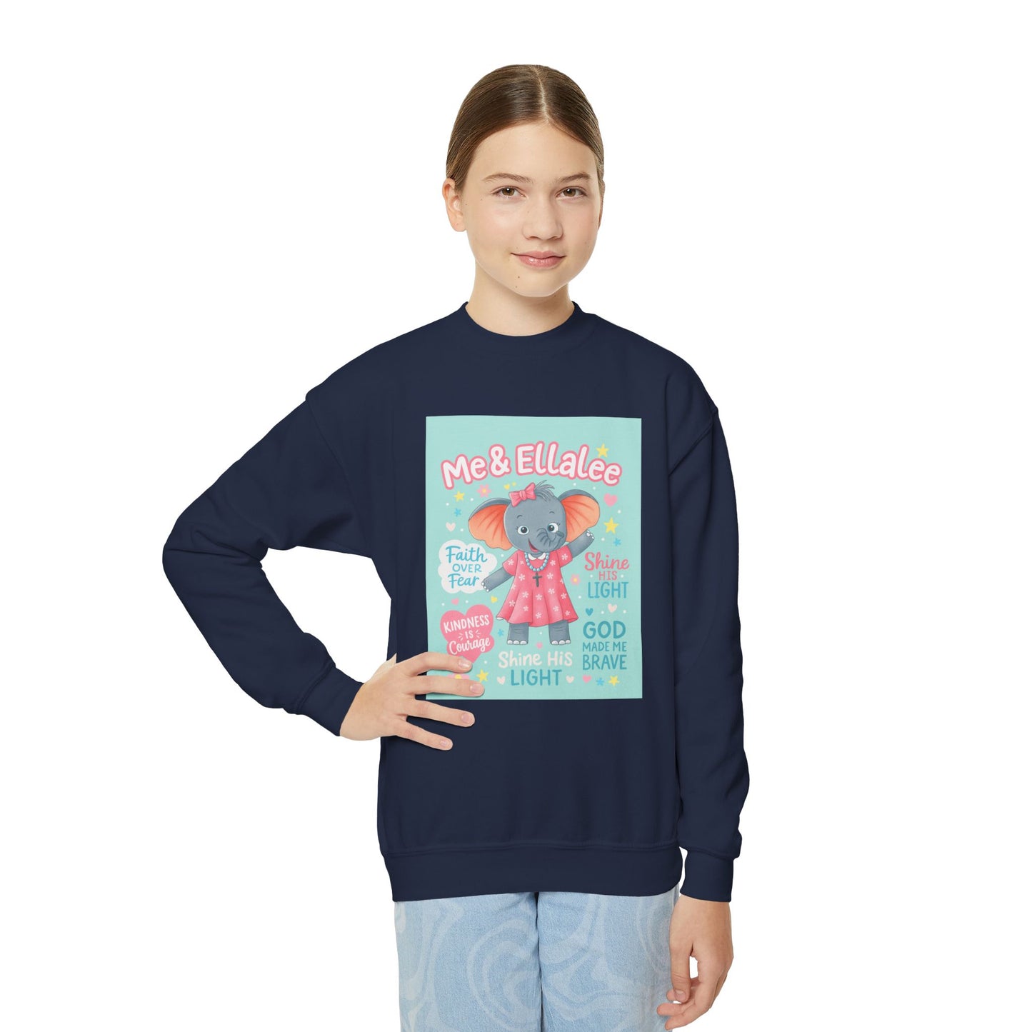 Ellalee the Elephant (TM) Girl's Sweatshirt (Mint Logo)
