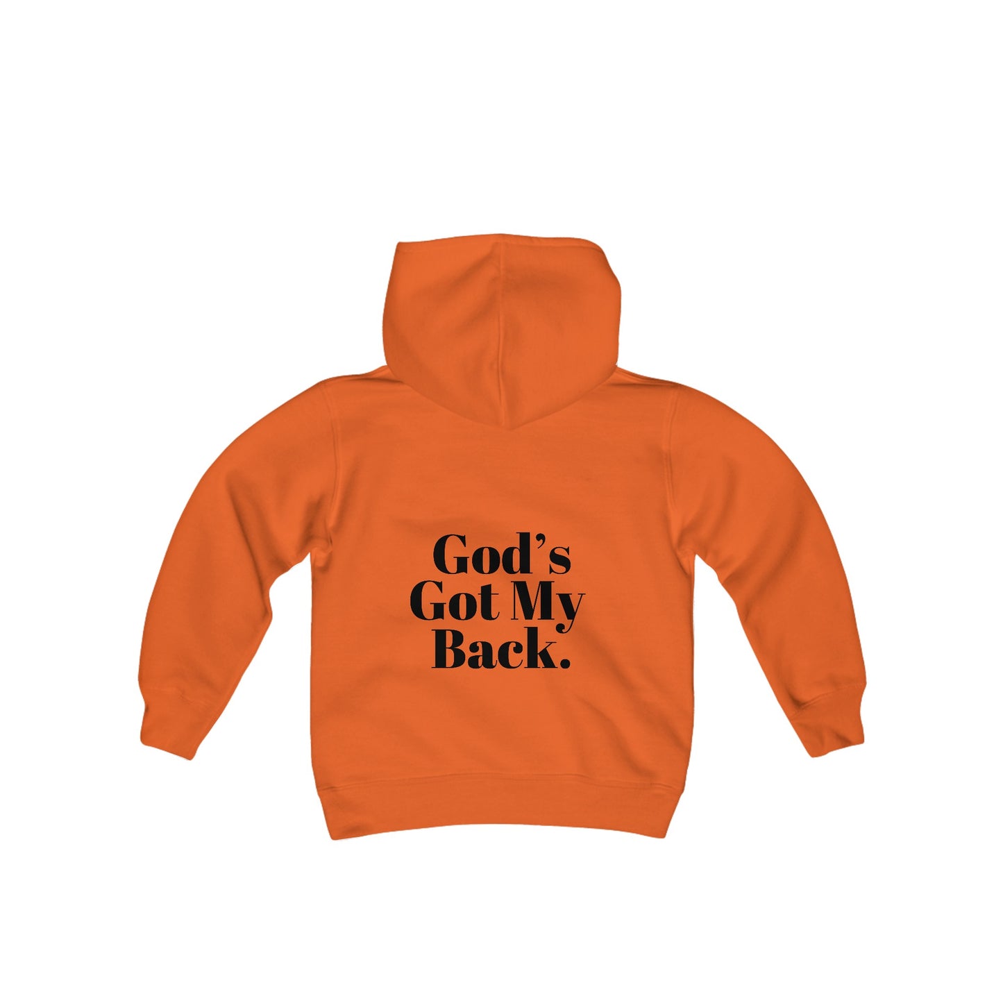 God's Got My Back Boy's Hoodie (Black Logo - Back) - Sweet Baby Jeez Teez