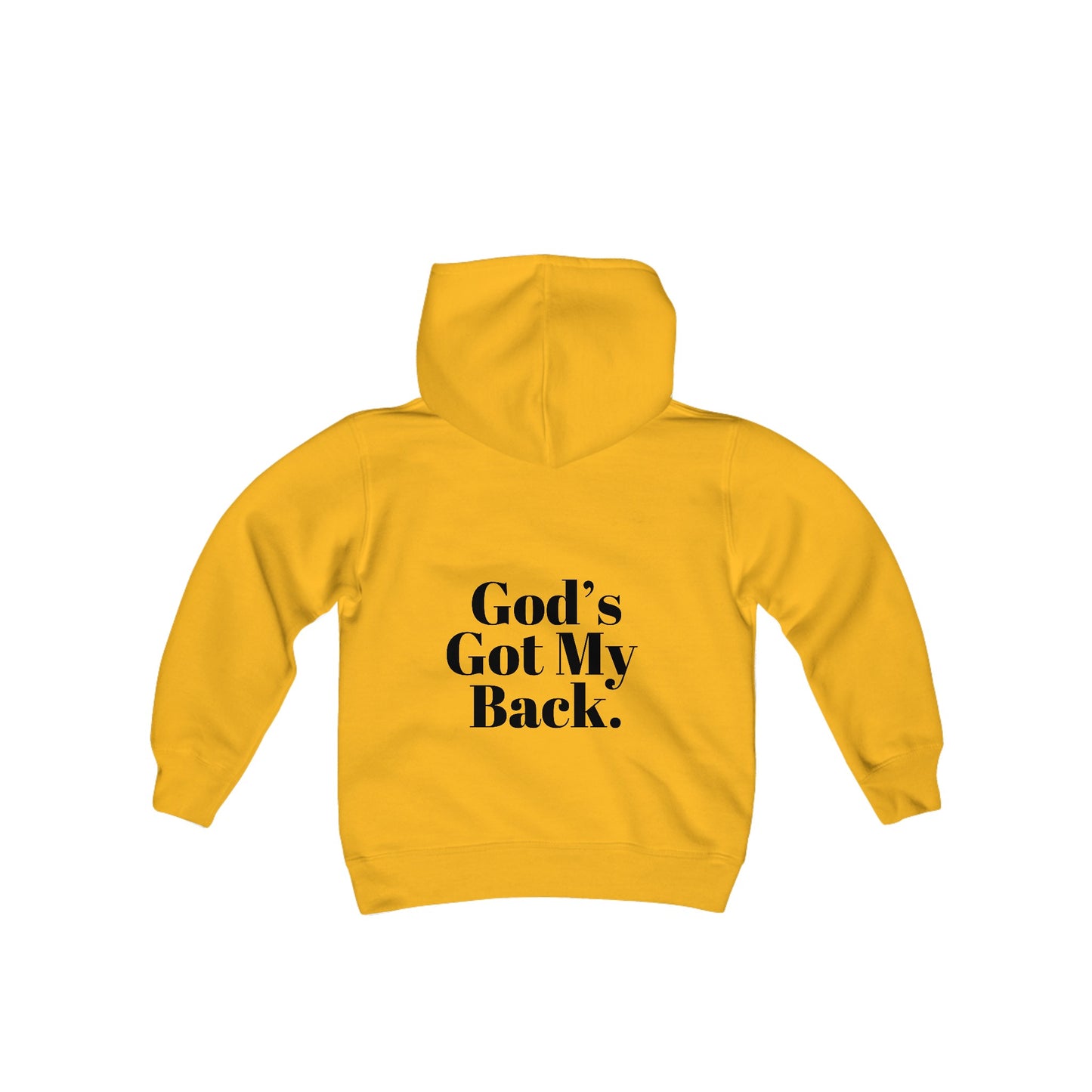 God's Got My Back Boy's Hoodie (Black Logo - Back) - Sweet Baby Jeez Teez