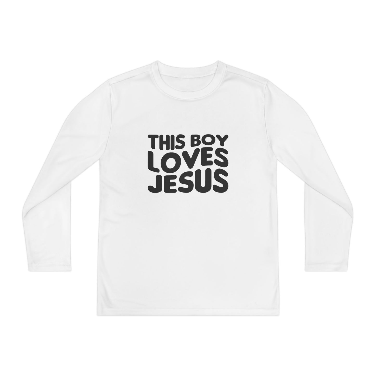 This Boy Loves Jesus Youth Long Sleeve Tshirt - Sweet Baby Jeez Teez