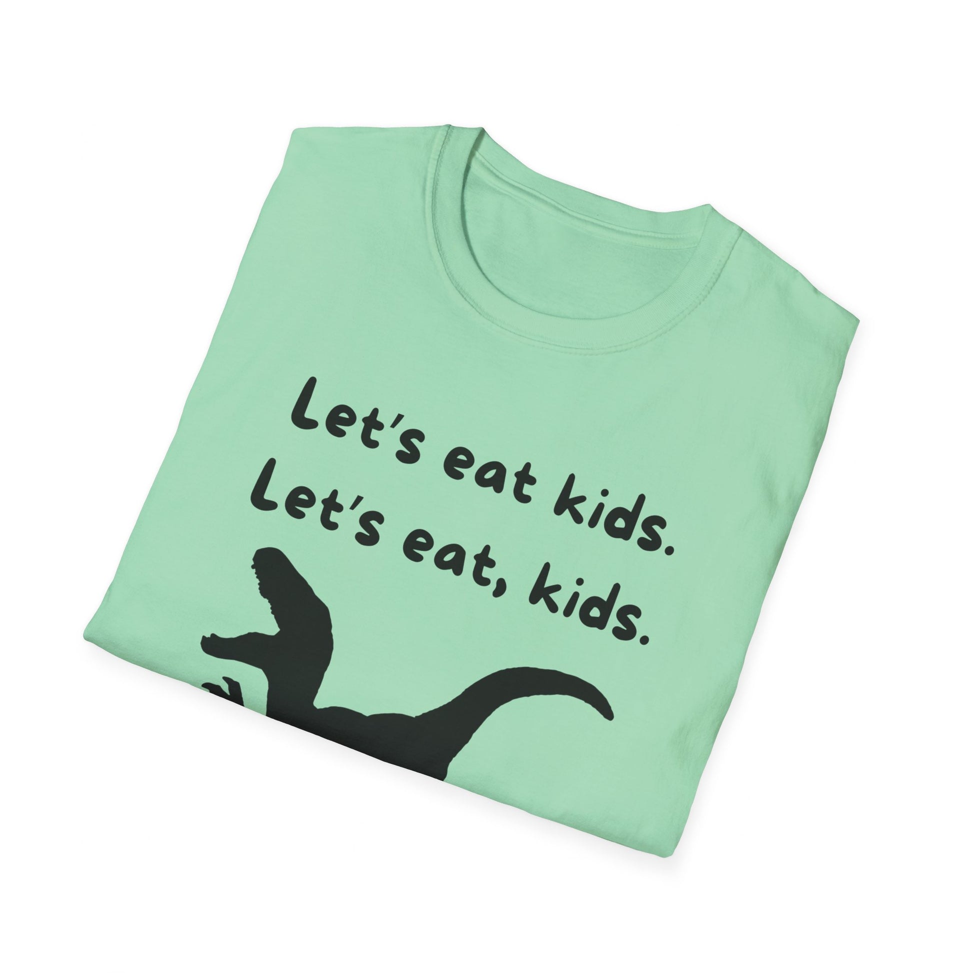 Lets Eat Kids Womens Relaxed/Plus Tshirt (Black Logo) - Sweet Baby Jeez Teez