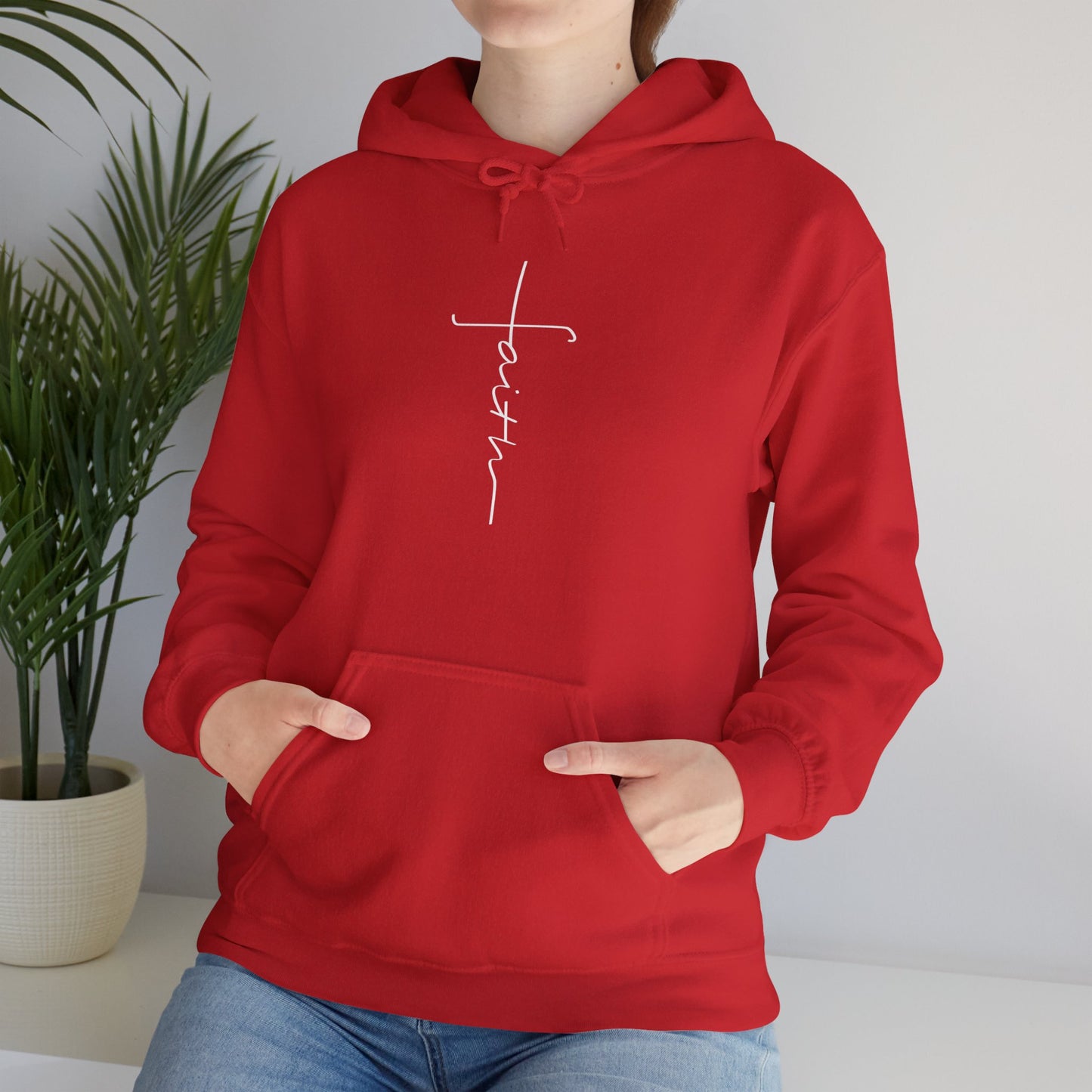 Cross Made From Faith Women's Hoodie (White) - Sweet Baby Jeez Teez