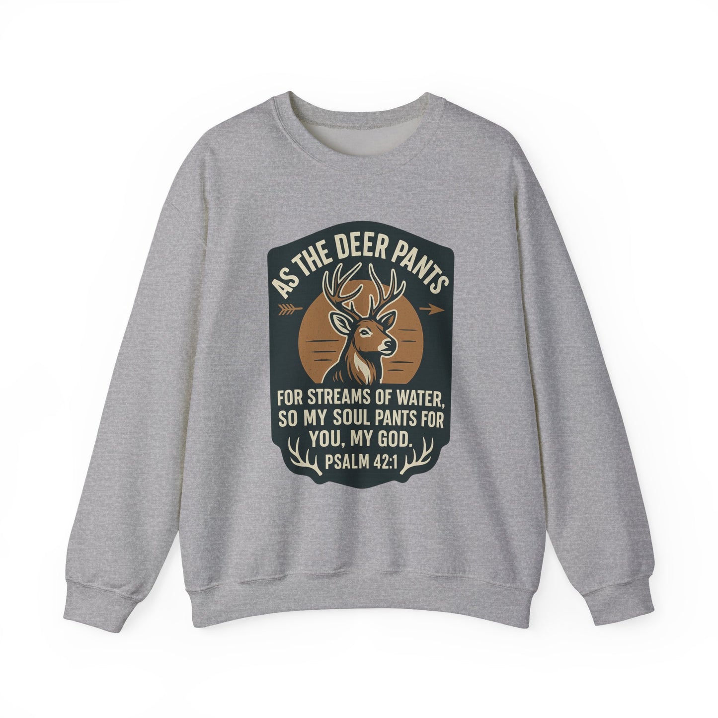 Psalm 42:1 "As the Deer" Bible Verse Cozy Sweatshirt