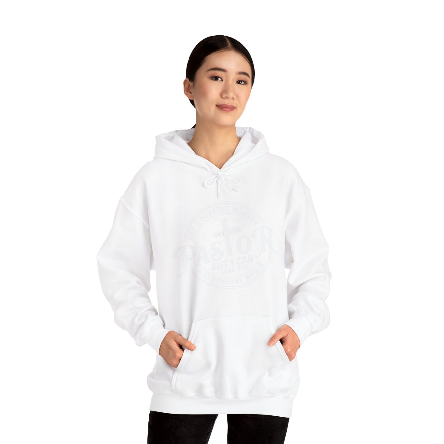 Pastor Women's Relaxed Hooded Sweatshirt (White Logo) - Sweet Baby Jeez Teez