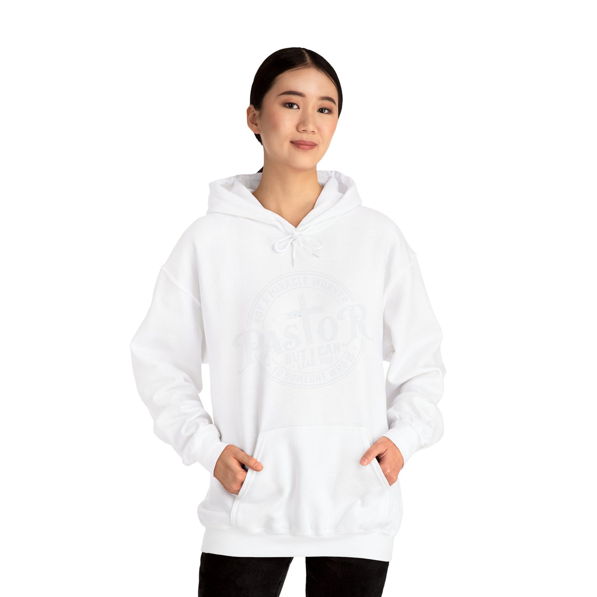 Pastor Women's Relaxed Hooded Sweatshirt (White Logo) - Sweet Baby Jeez Teez