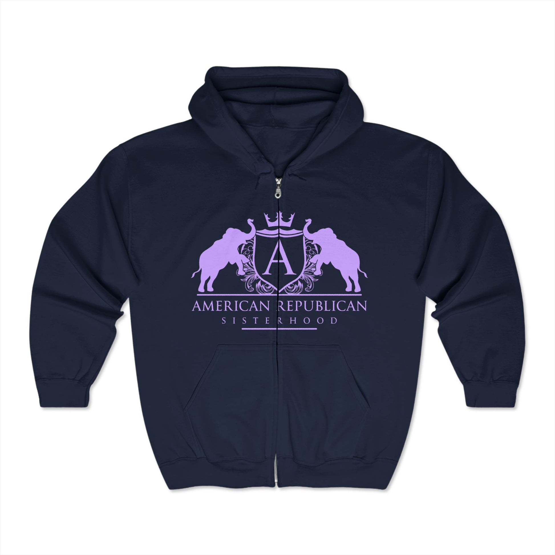 ARS Logo Ladies Full-Zip Hoodie (ARS - T Lilac) - Sweet Baby Jeez Teez