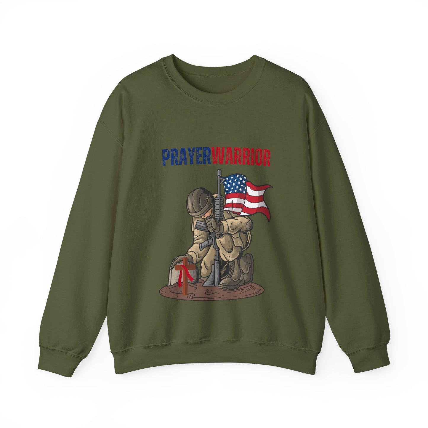 Prayer Warrior Soldier Men's Sweatshirt - Sweet Baby Jeez Teez